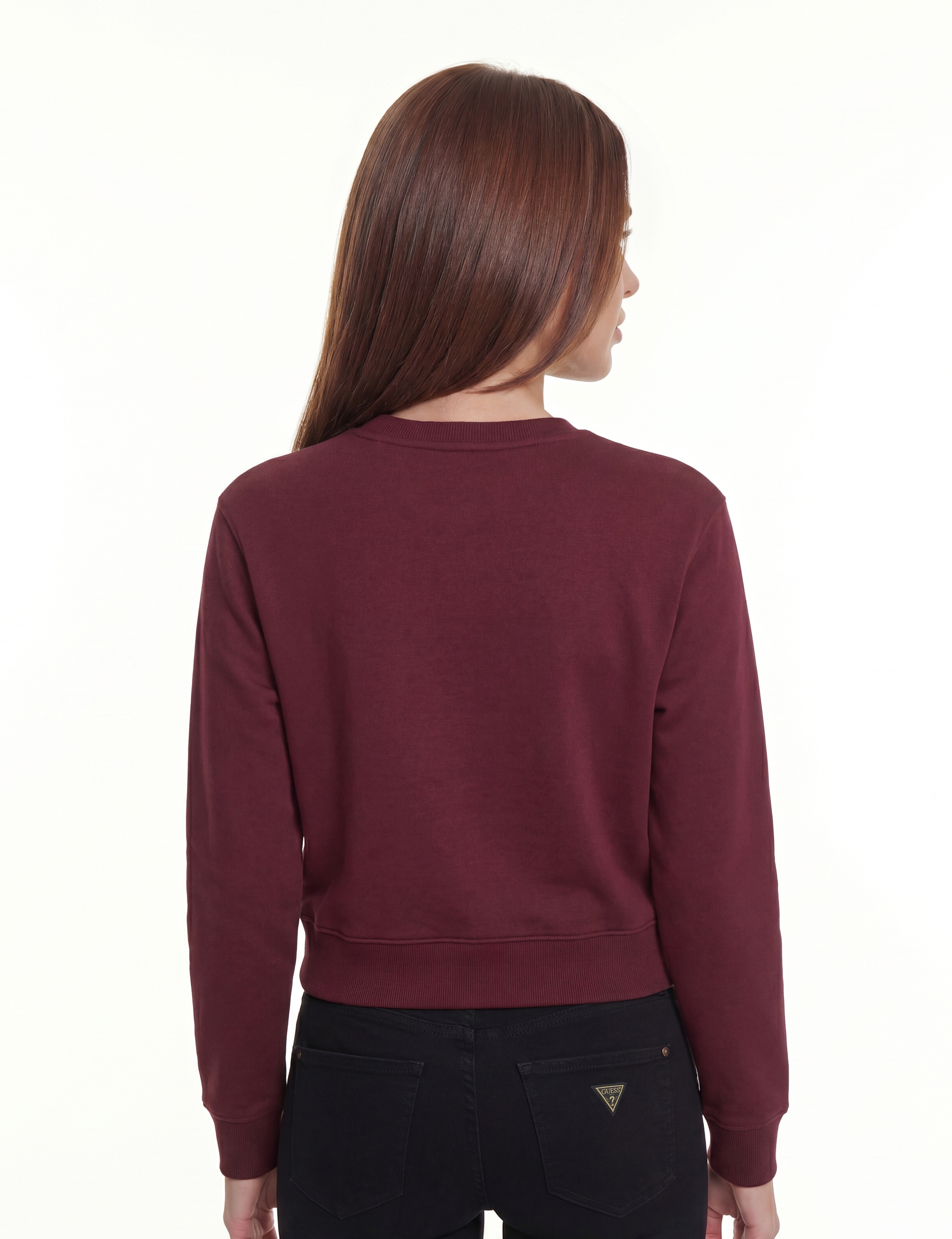 Guess Sweat-shirt »NEW CN BASIC TRIANGLE«, mit tonalem Logodruck, Baumwollmix
