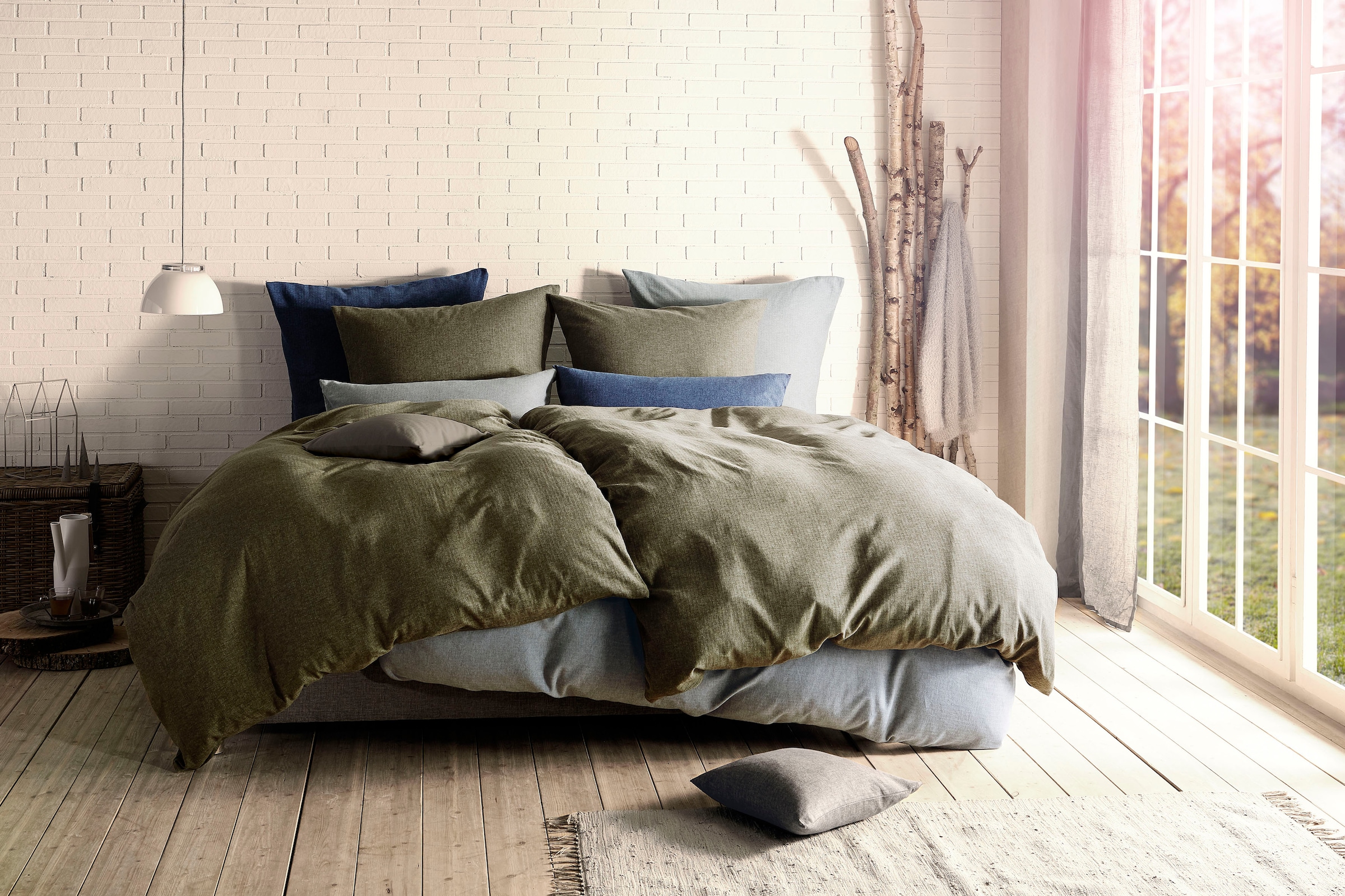 fleuresse Bettwäsche »Lech 3089« 2 Stk. tlg. Edelflanell, Baumwolle, in Gr. 135x200, 155x220, 200x200cm