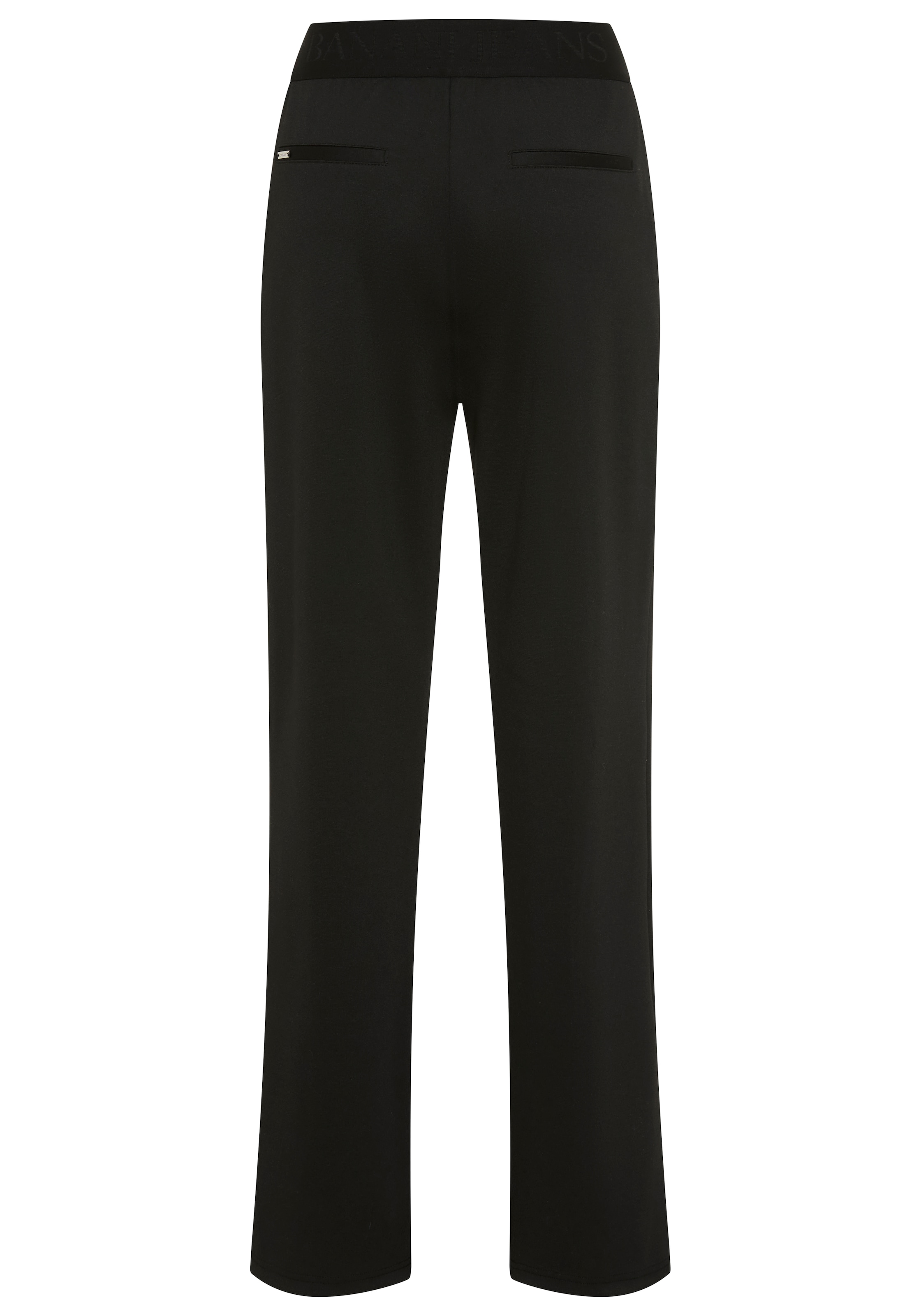 Bruno Banani Jerseyhose  in Anzug-Optik, moderner Wideleg-Shape, geprägtes Logo-Bündchen