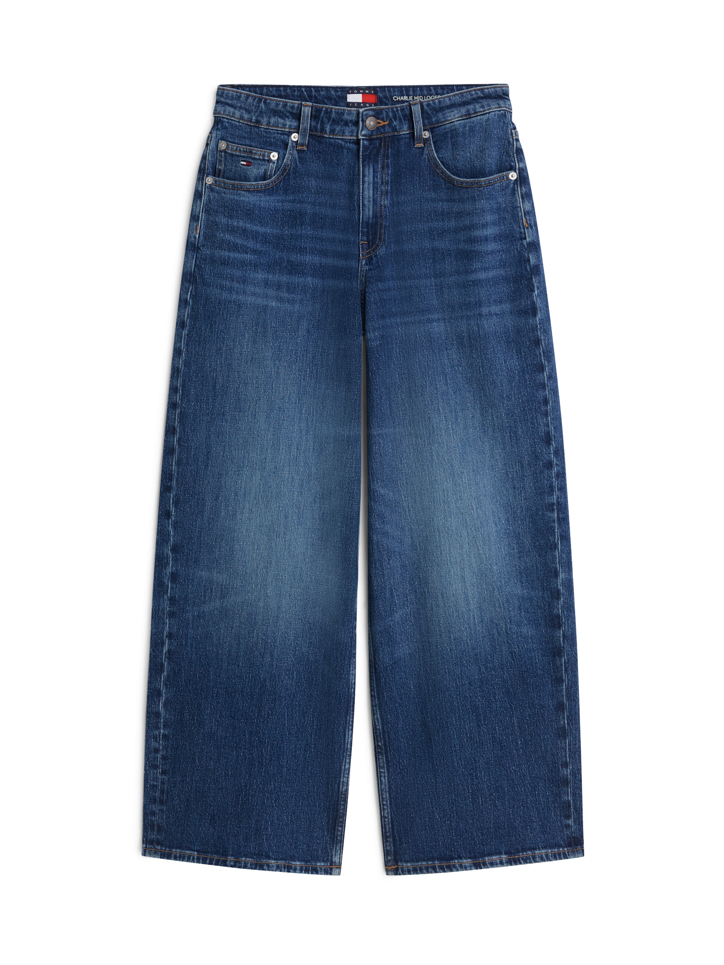 Tommy Jeans Loose-fit-Jeans »CHARLIE MR LOOSE W« Denim mit Leinen, loose fit, teil-elastisches Bündchen