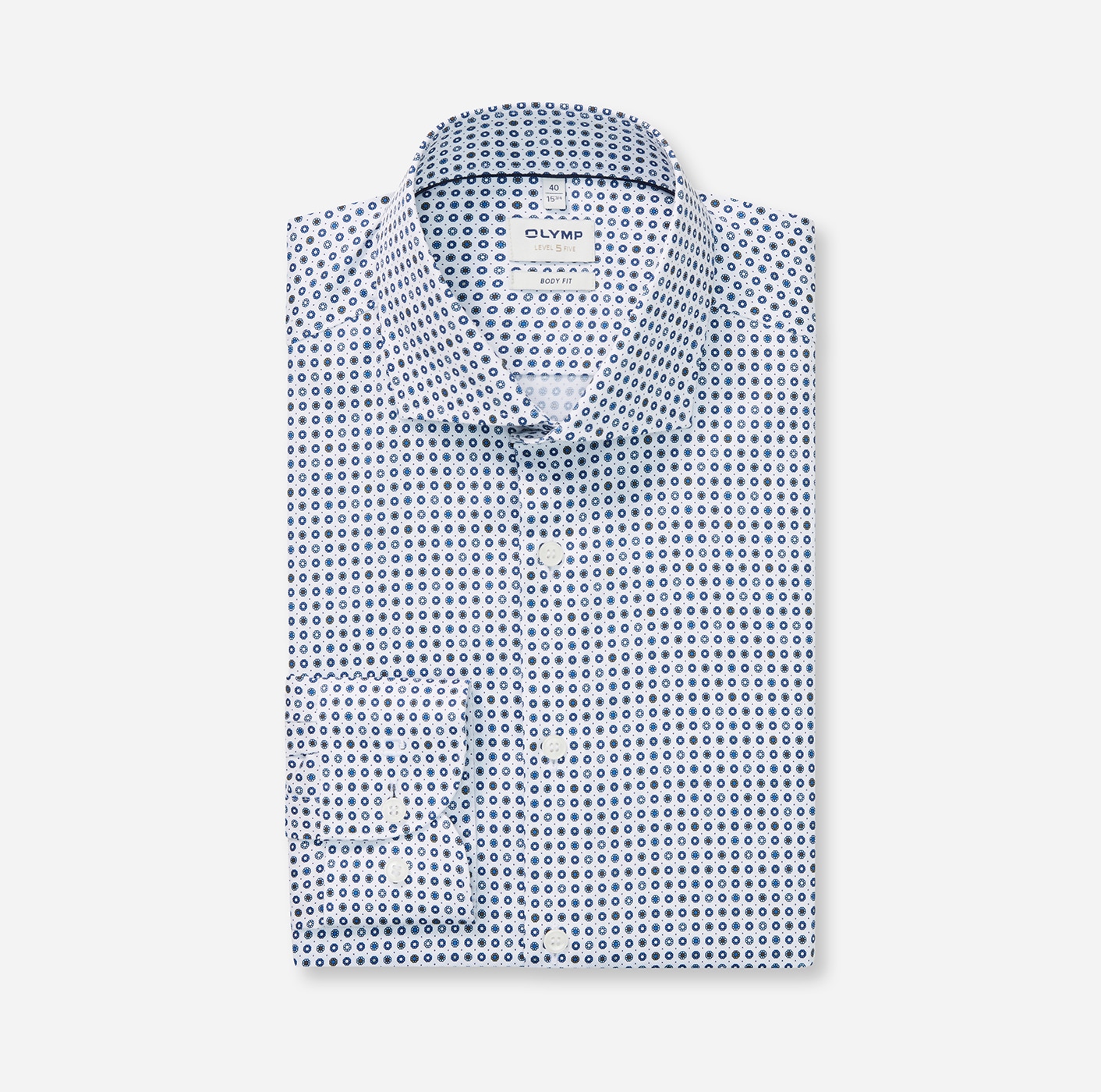 OLYMP Langarmhemd »Level 5« Royal-Kentkragen, body fit, Businesshemd, extra langer Arm