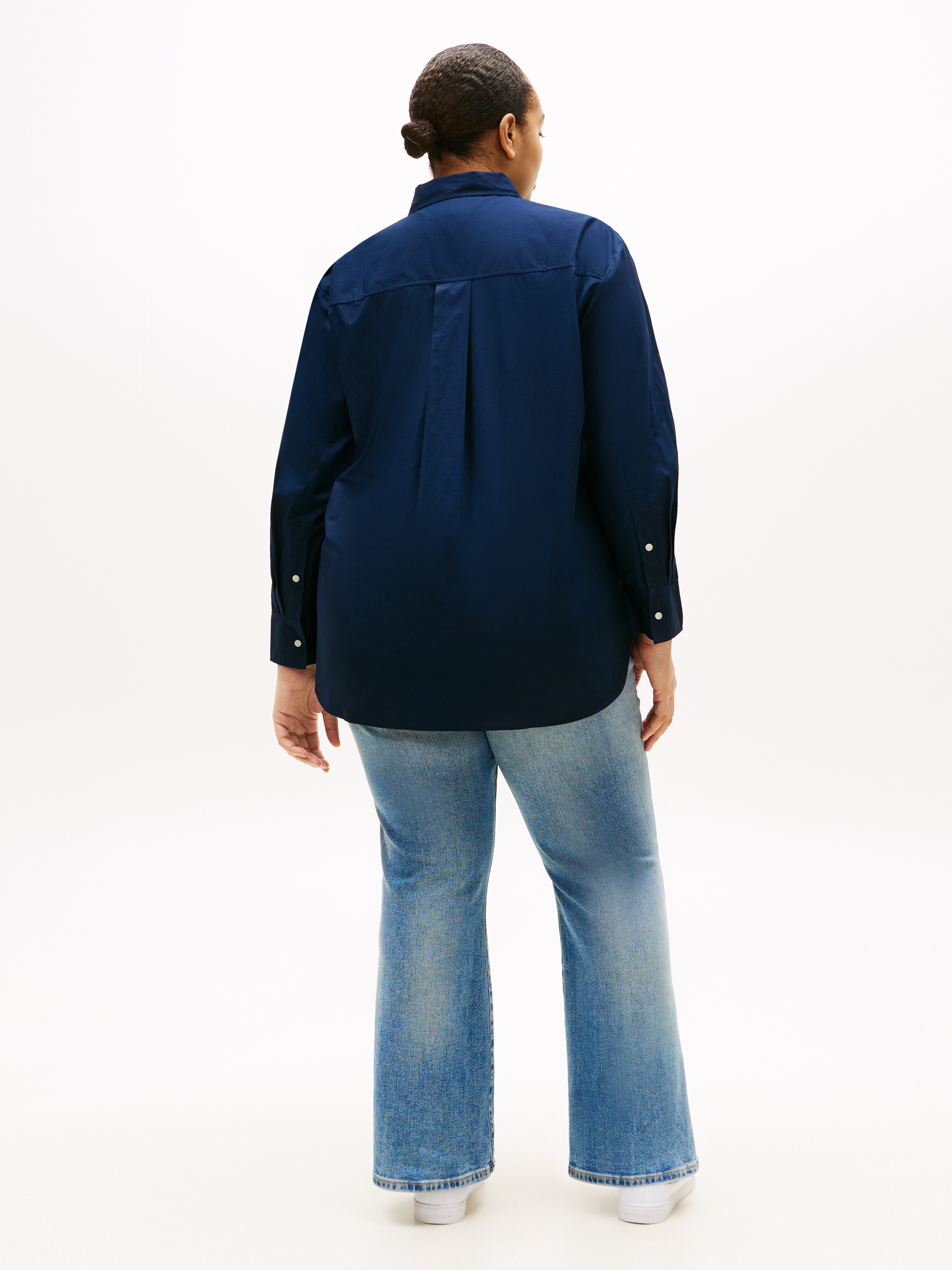 Tommy Hilfiger Curve Hemdbluse »CRV COTTON EASY SHIRT« in grossen Grössen, Baumwolle