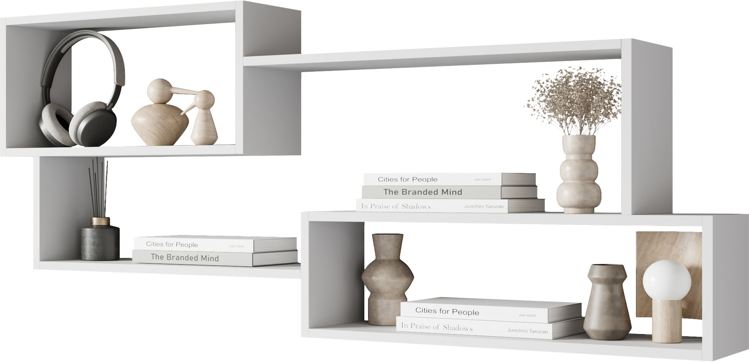 Home affaire Tableau mural »Wandregal Trio« 1 cuis tlg. idéal comme étagère à livres, étagère déco ou rangement au bureau