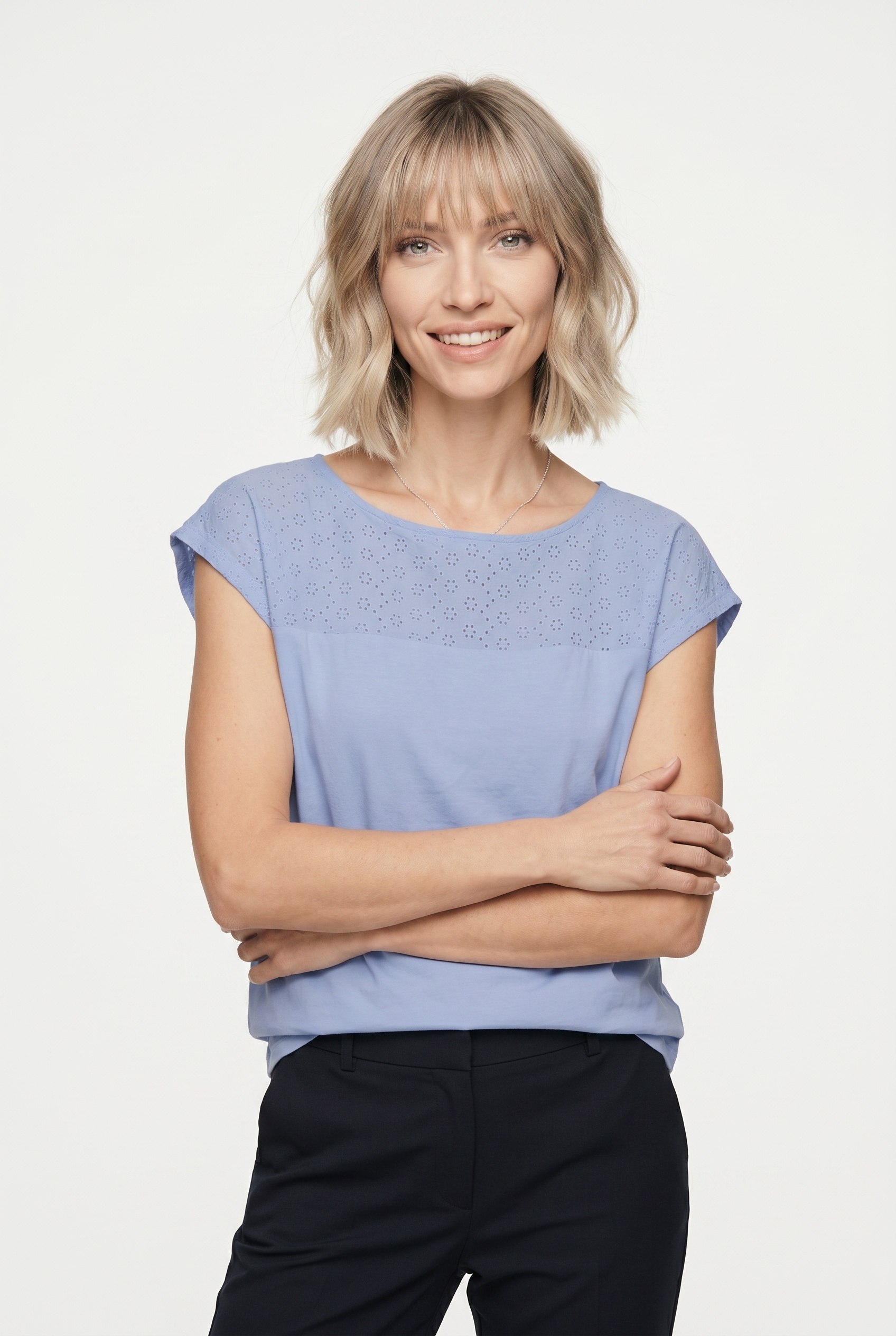 Vero Moda Top en dentelle »VMJANNI CS BOAT NECK TOP JRS GA« Coton
