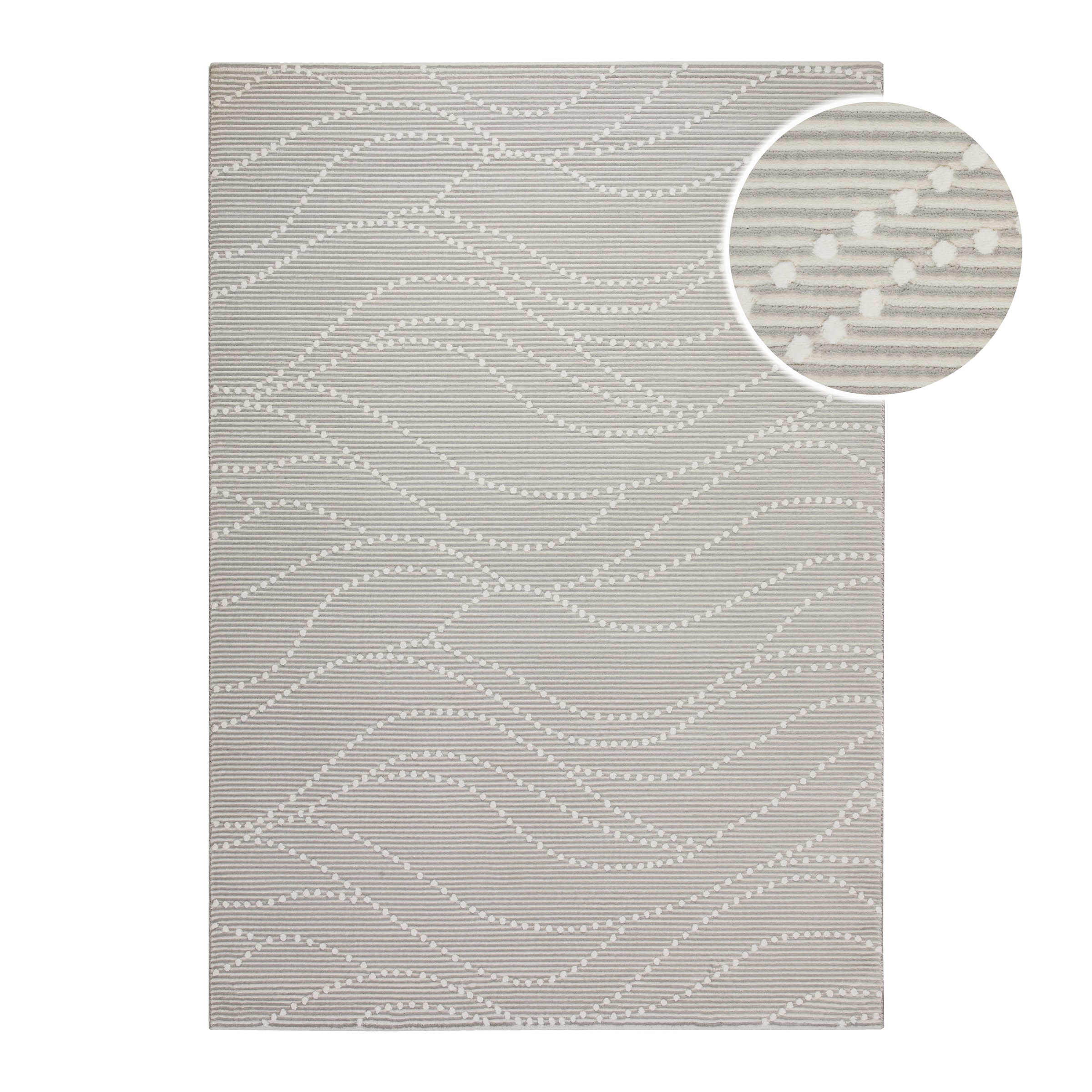 GOODproduct Teppich »Adlee« rechteckig 12 mm Höhe Kurzflorteppich, gewebt, geometrisch, Wohnzimmer, modern, Punkte