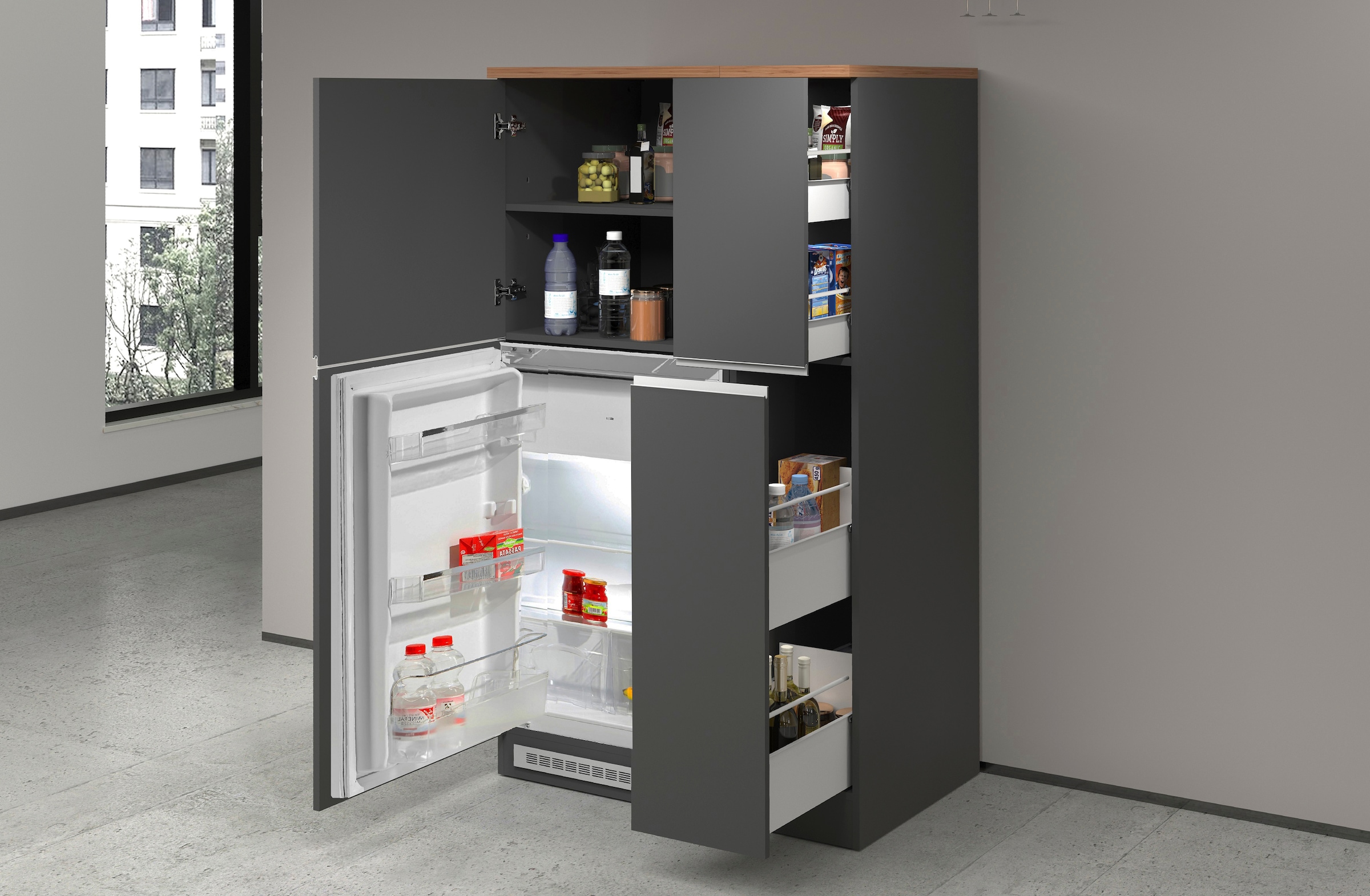 KOCHSTATION Cuisine »KS-Sole Küchenschrank-Set« Breite 90 cm,Umbau-und Apothekerschrank im Set
