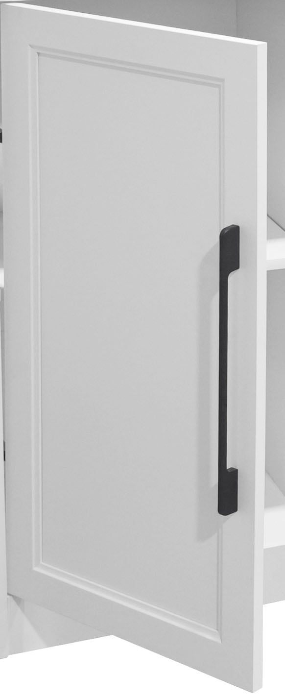 GOODproduct Sideboard »Ismund« aus MDF, mit Holz-Zierleiste, schwarzen Metallgriffen, Höhe 93 cm