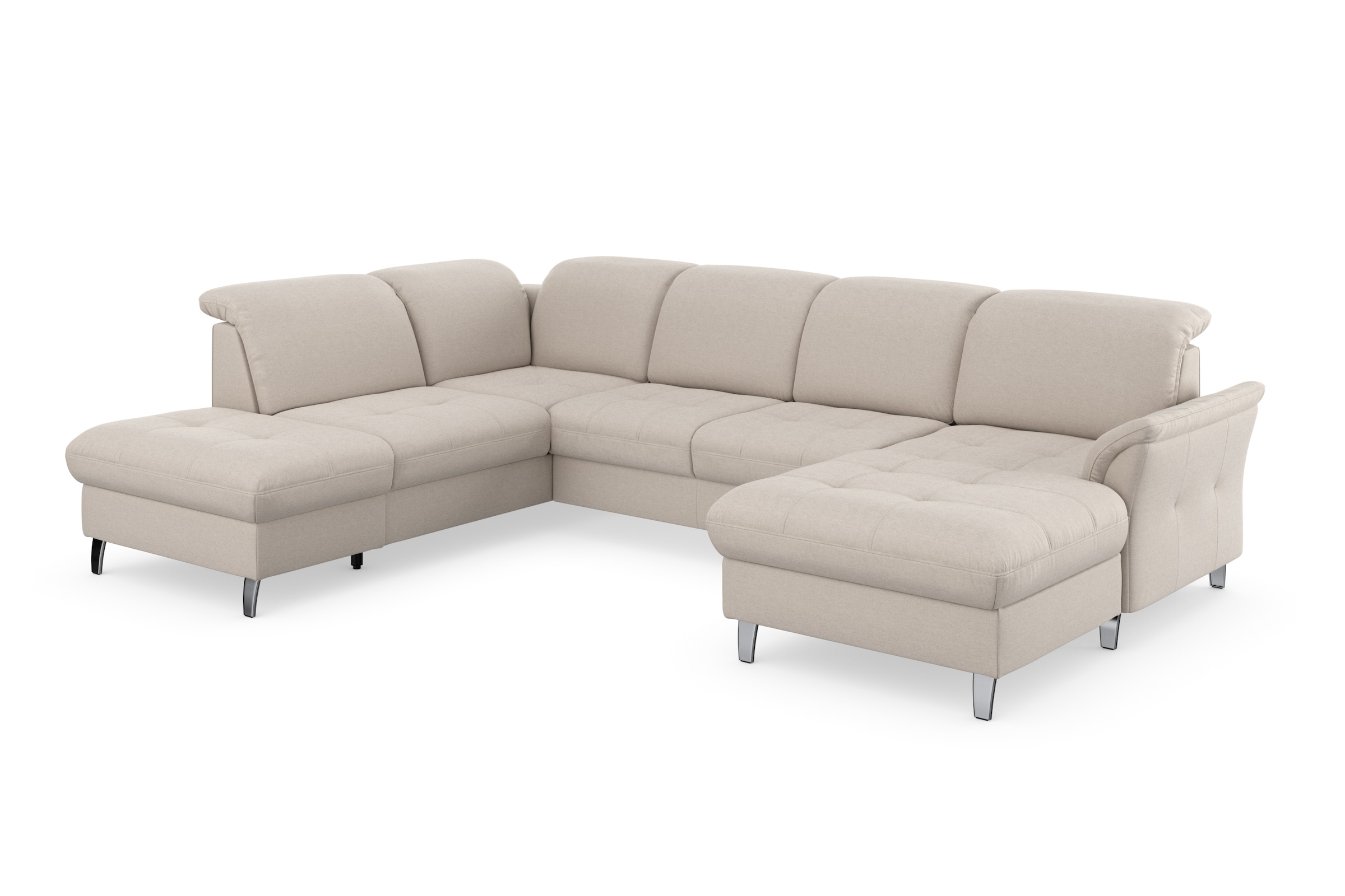 sit&more Wohnlandschaft »Maggiore U-Form« wahlweise mit Kopfteilverstellung, Bettfunktion und Stauraum