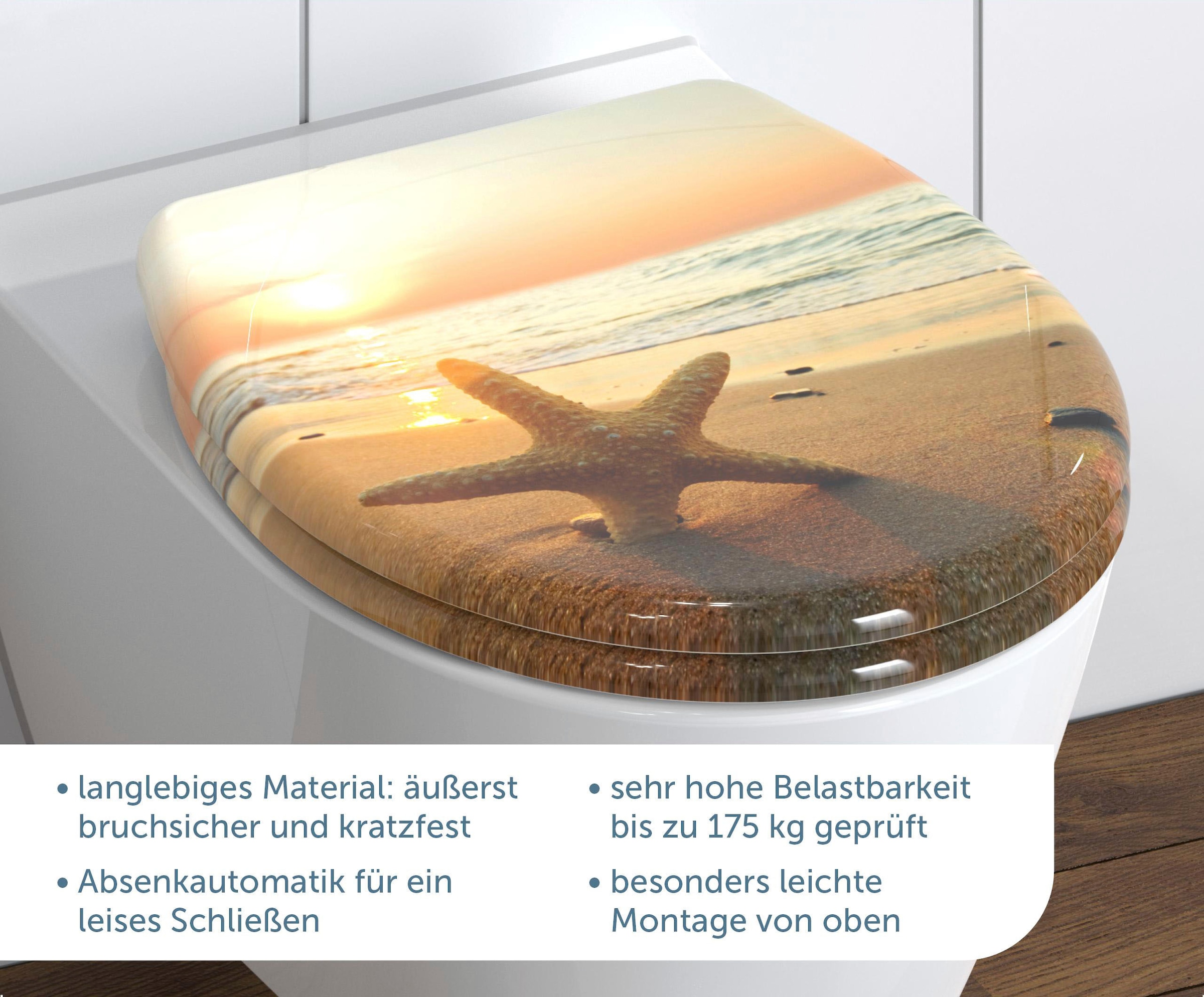 Schütte WC-Sitz »Star« Duroplast, mit Absenkautomatik und Schnellverschluss