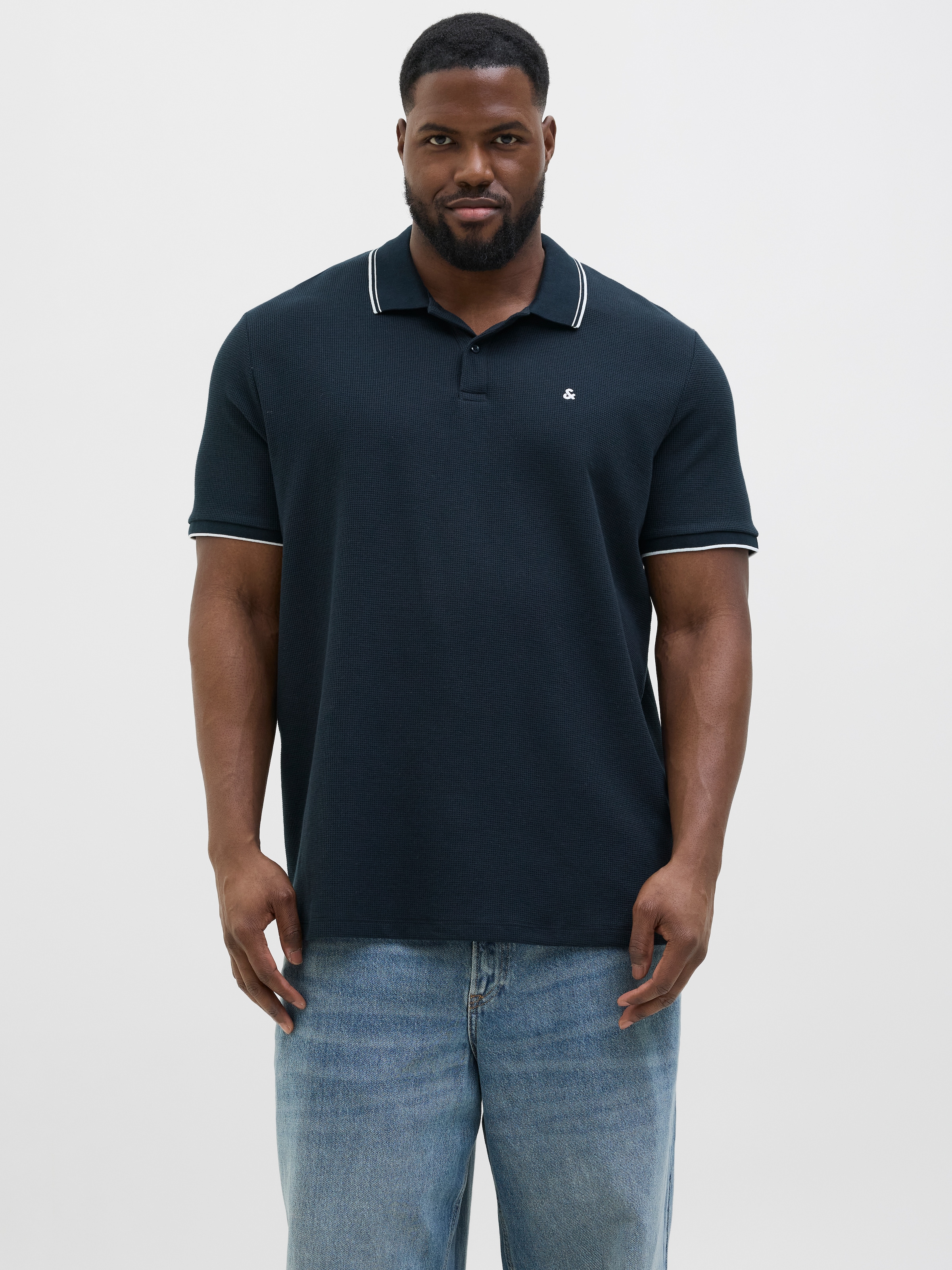 Jack & Jones PlusSize Polo »JJEAUSTIN POLO SS NOOS PLS« mit Polokragen