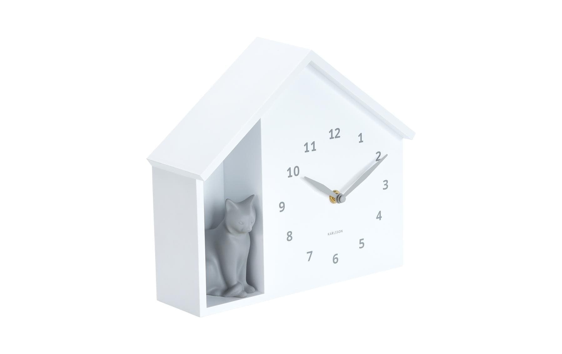 Karlsson Horloge murale »Sitting Cat White«
