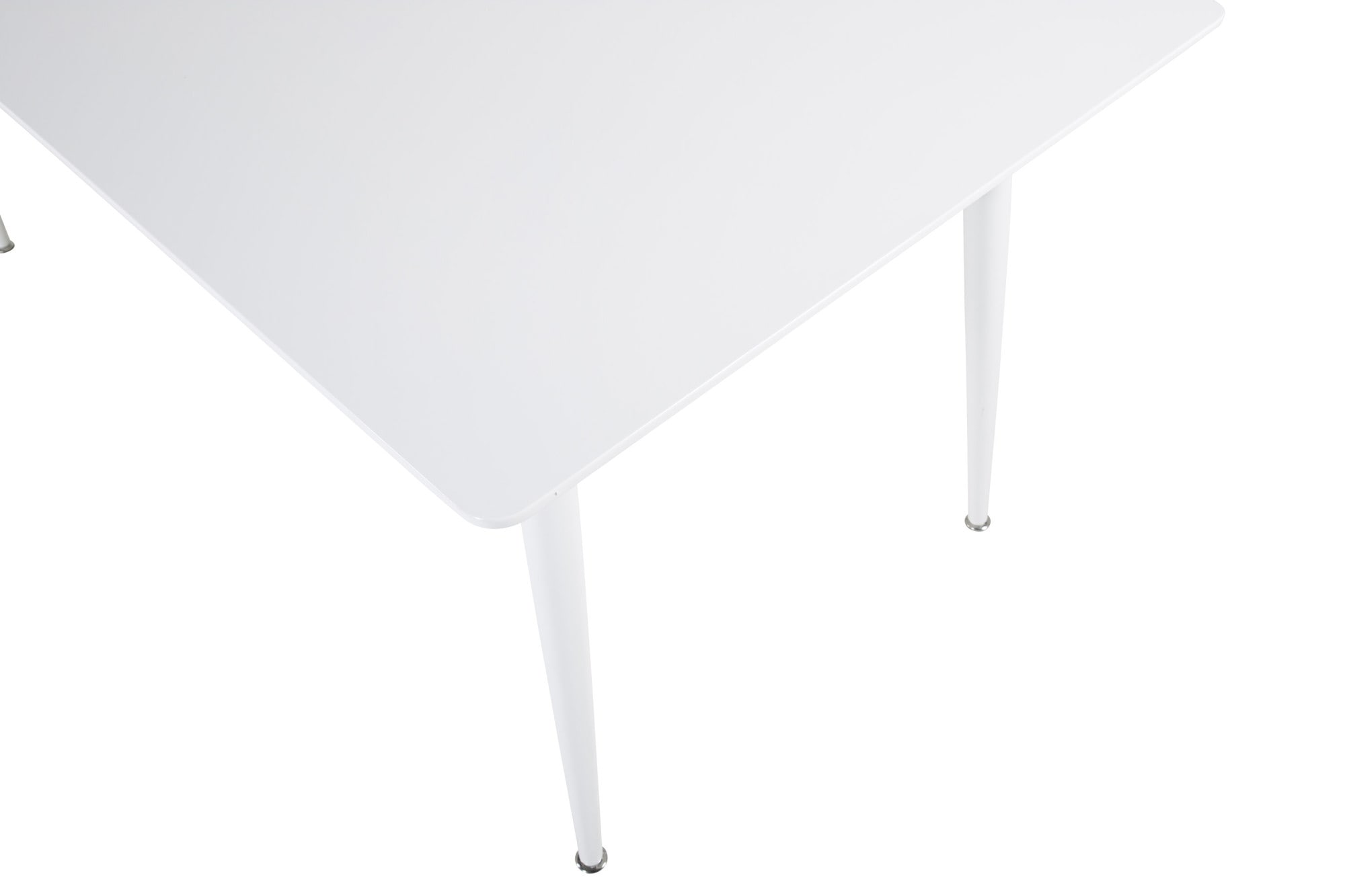 Venture Home Table de salle à manger »Polar, rechteckiger Esstisch in hellem Weiss, 180 × 90 cm« table à manger, MDF, pieds en métal, rectangulaire, clair, scandinave