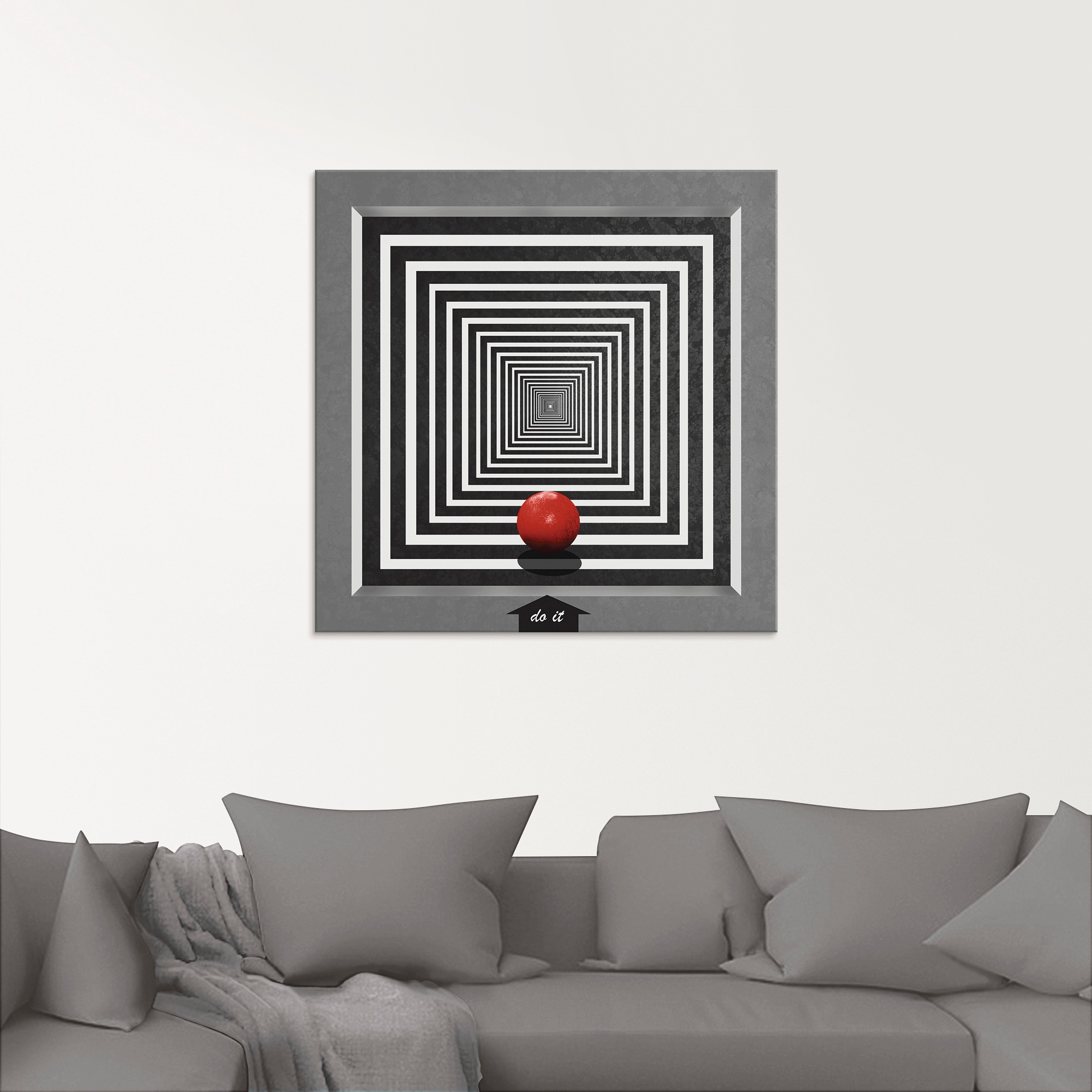 Artland Glasbild »Mach es« Muster 1 Stk. tlg. in verschiedenen Grössen