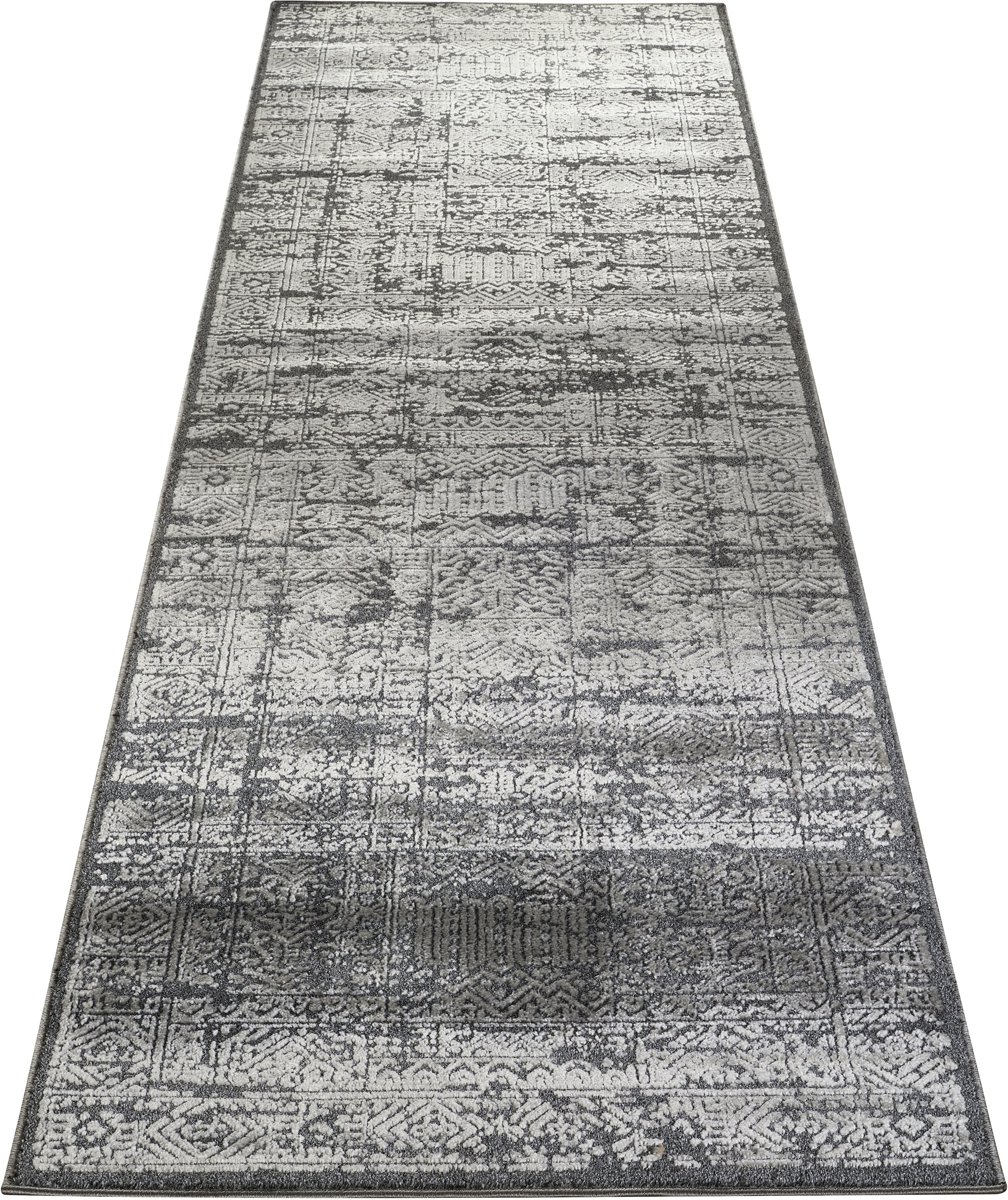 GOODproduct Chemin de table »Selin« Rectangulaire 9 mm Höhe dezenter Glanz, Schrumpf-Garn-Effekt, im Vintage-Look, dichte Qualität