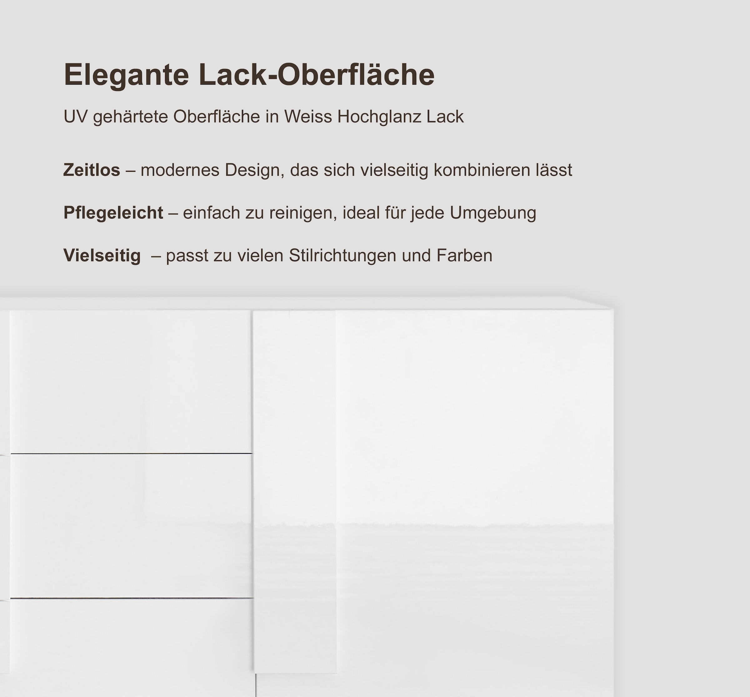 INOSIGN Mehrzweckschrank »Jupiter, Höhe 193 cm, Stauraumschrank 2 Türen - Soft Closing,« Highboard, moderne Griffblende, FSC®, cleveres Stauraumkonzept