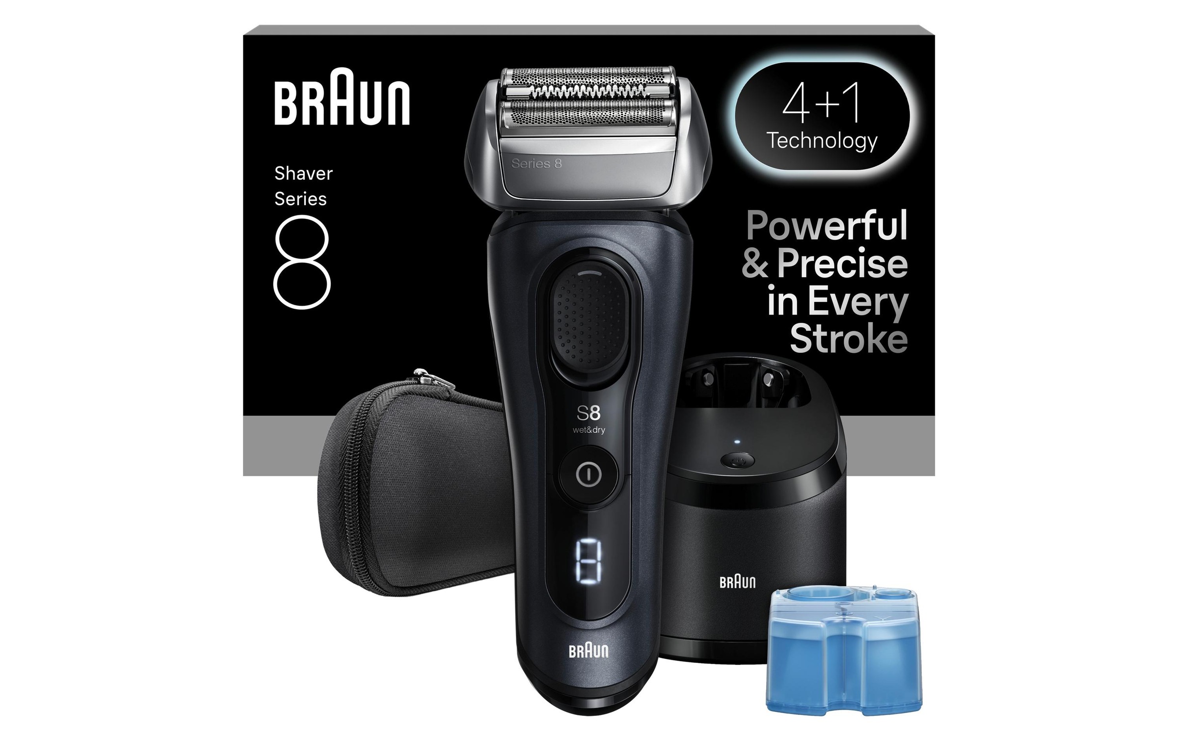 Braun Elektrogesichtshaarentferner »Series 8 8663CC« Reinigungsstation