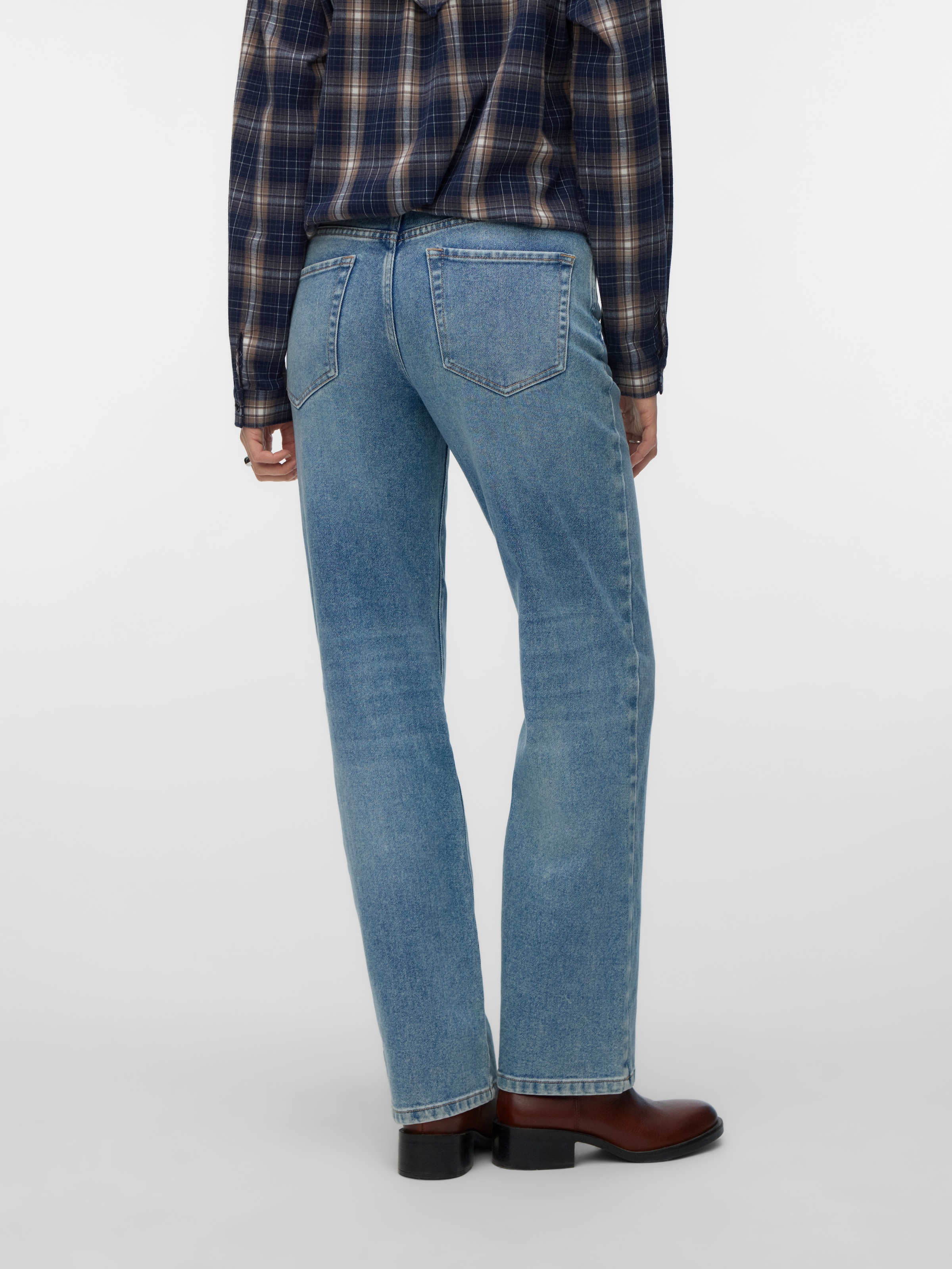 Vero Moda Jeans droit »VMALLISON MR STRAIGHT DNM JEANS SI3100« Baumwollmischung, straight fit