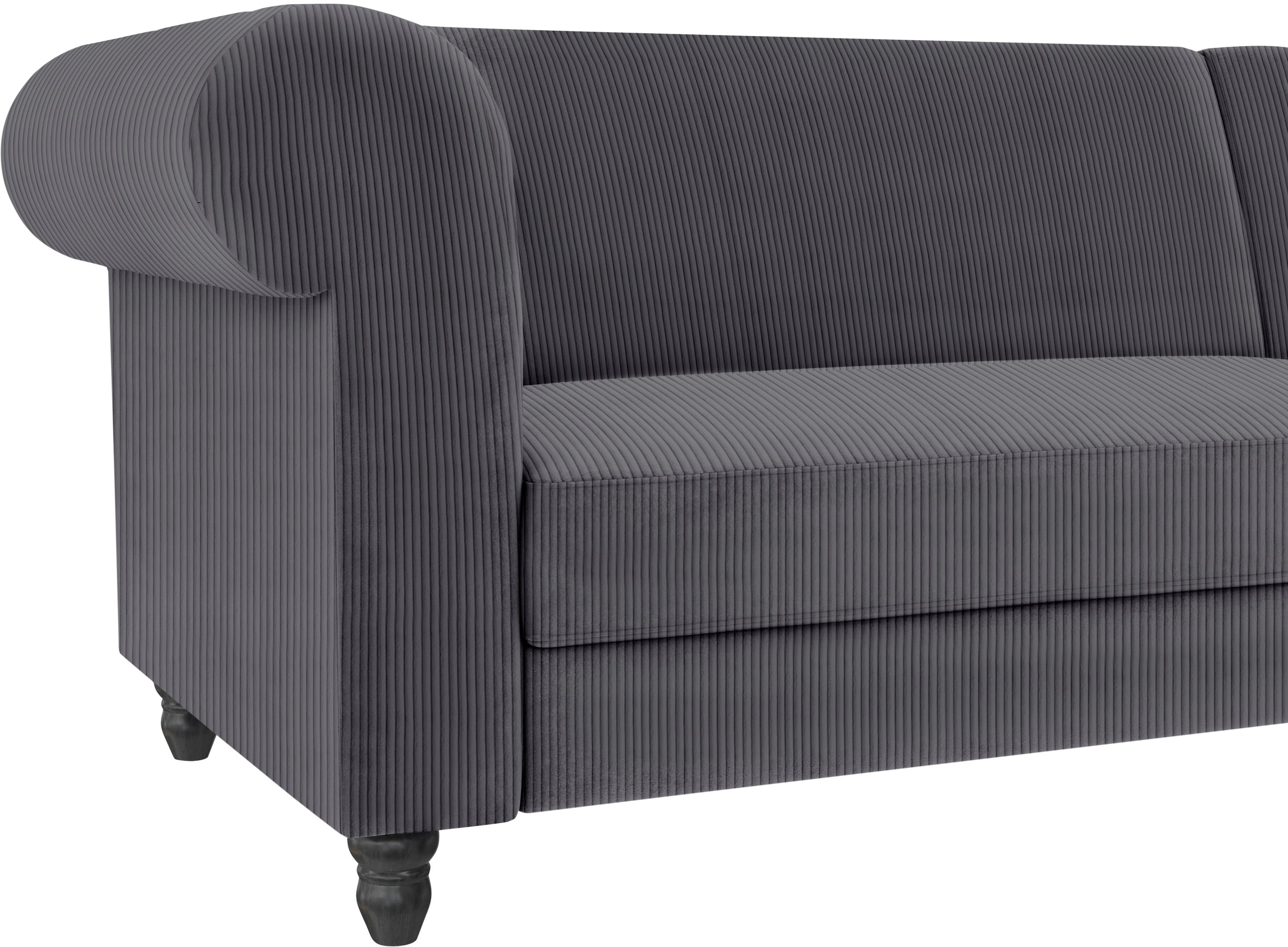 Dorel Home Canapé d'angle »Felix II, L-Form, Schlafsofa 241cm (Liegefl. 108/195 cm),« verstellb. Rückenlehne, Recamiere wechselbar, Cord