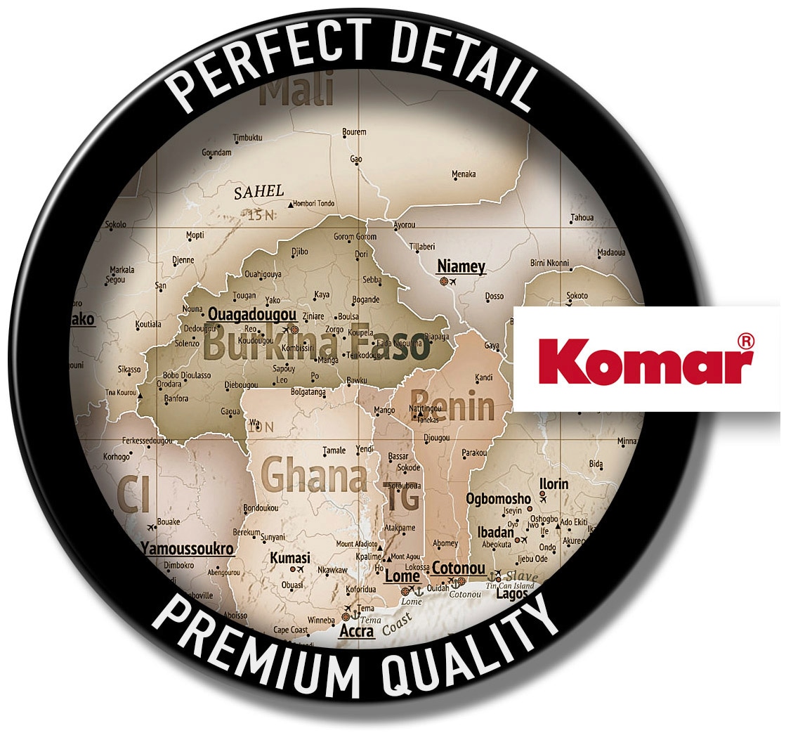 Komar Vliestapete »Digitaldruck Vlies -  Earth Map - Grösse 350 x 250 cm« bedruckt glatt Wohnzimmer, Schlafzimmer
