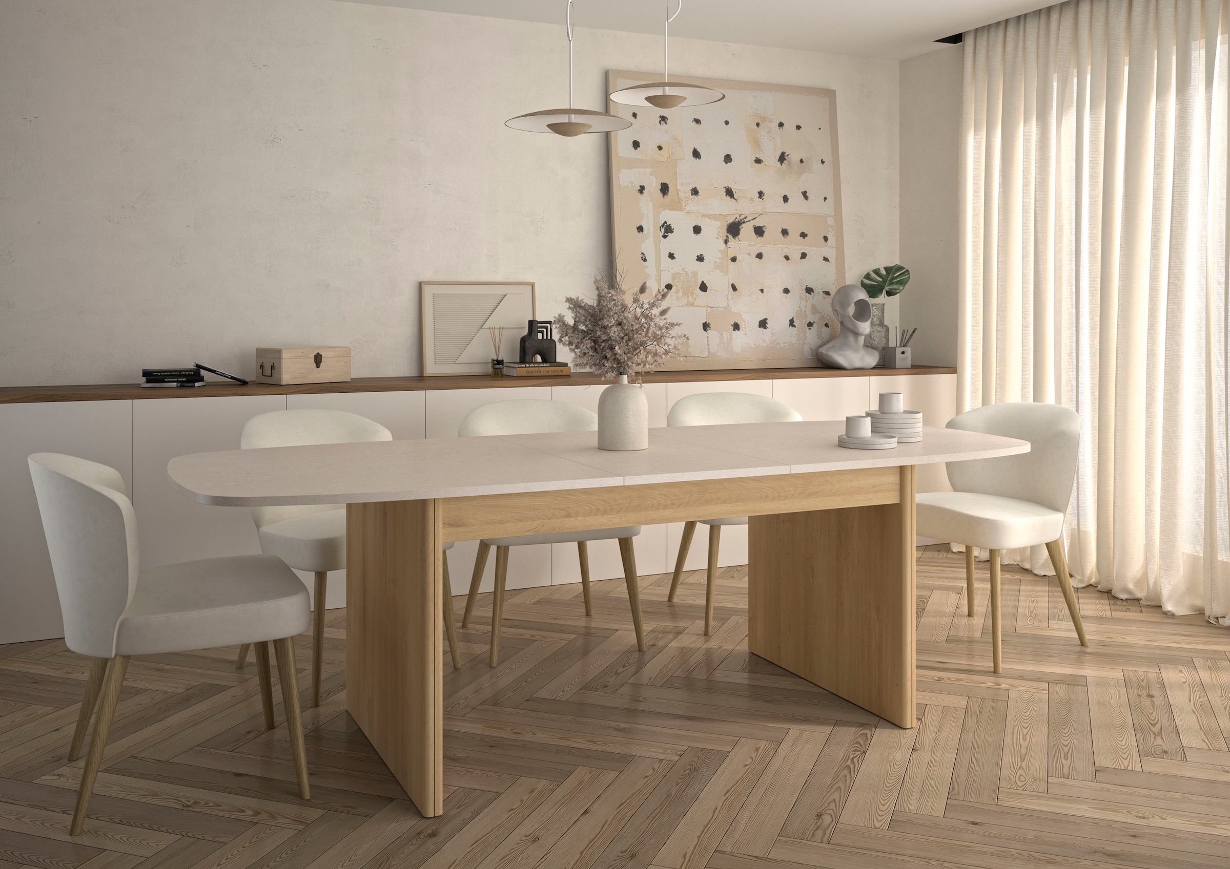 Gami Table de salle à manger »GALEO« Rechteckiger Tisch mit 1 Ausziehplatte