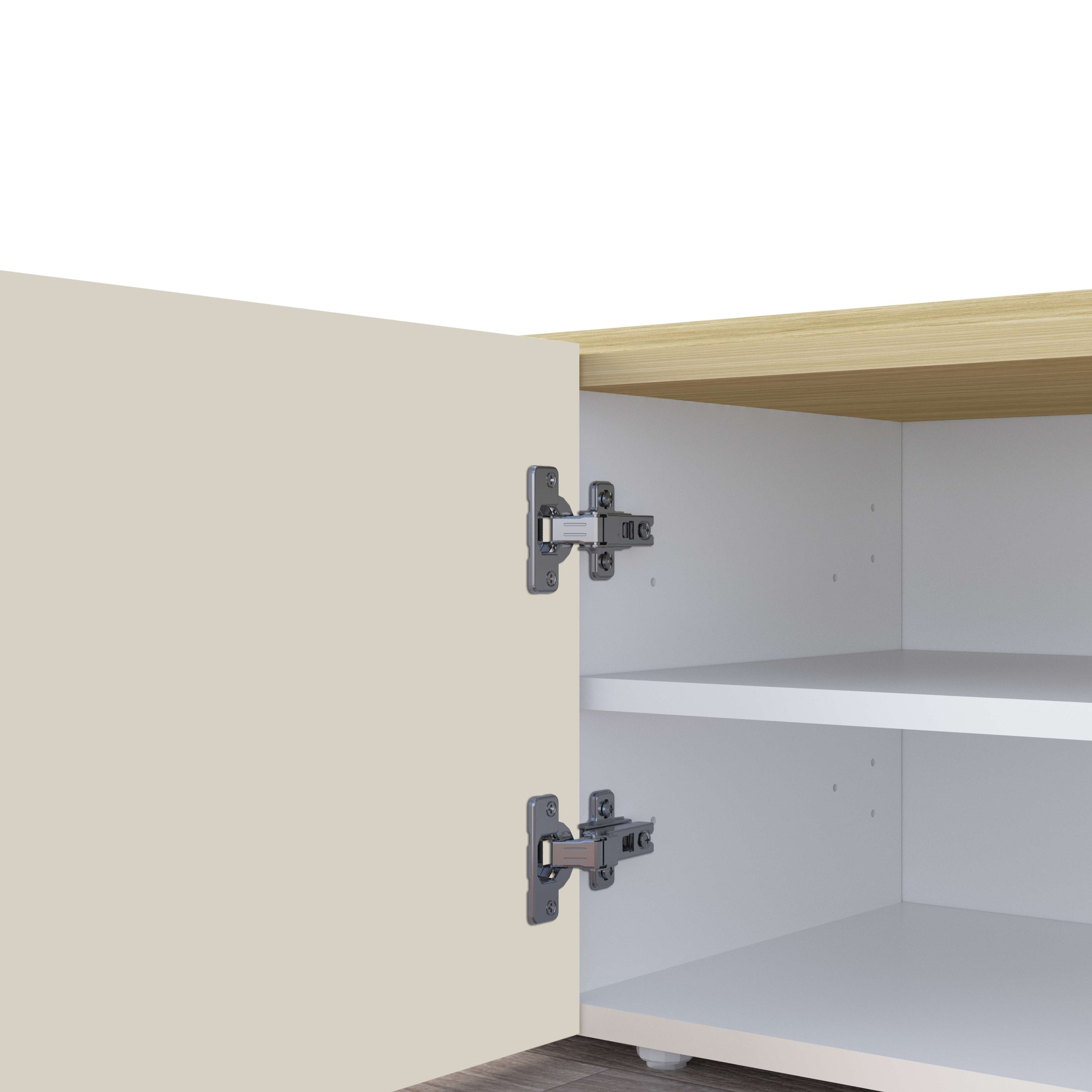 GOODproduct Buffet haut »Highboard ALTEA, Kommode, Schrank, Kredenz« 1 cuis tlg. avec 3 portes battantes, 6 compartiments intérieurs, L.112,5 cm