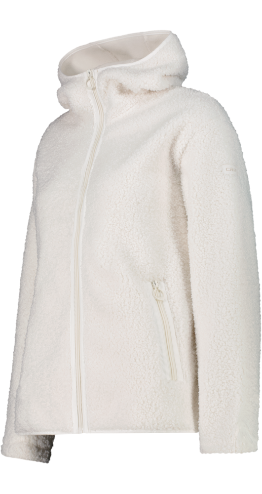 CMP Veste à capuche en polaire »WOMAN JACKET FIX HOOD« avec capuche avec capuche, style sportif, respirant, chaud