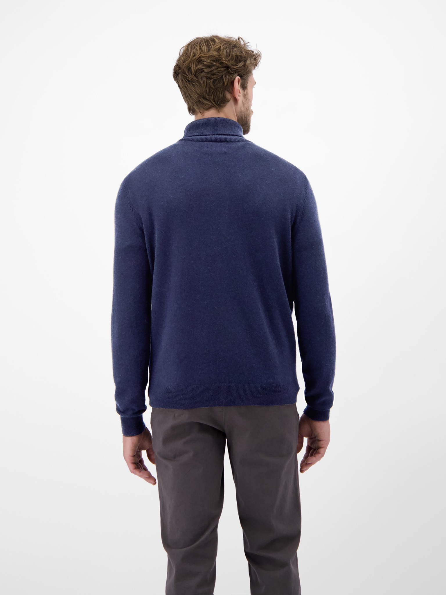 LERROS Pull à col roulé mit Logo-Stickerei und aus Schurwolle mit Kaschmir