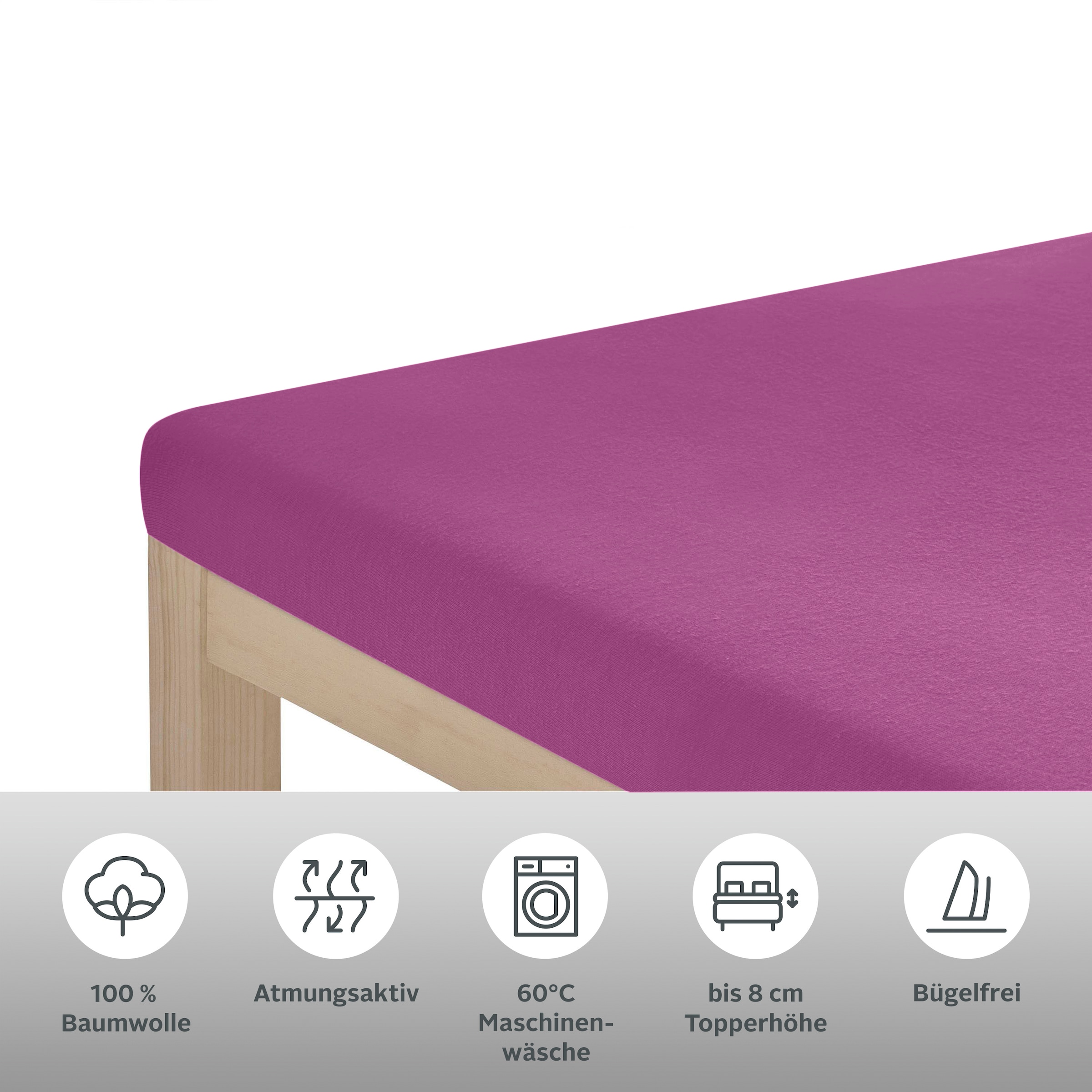GOODproduct Spannbettlaken »Physalis Topper COMFORT« bis 10 cm Höhe, Bettlaken, Laken, in Comfort & Premium Qualität