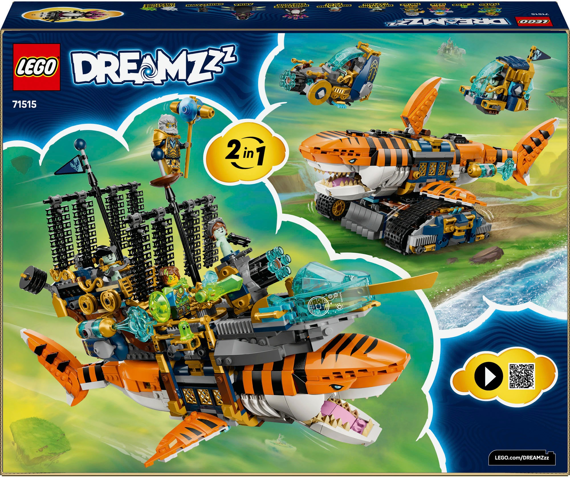 LEGO® Konstruktionsspielsteine »Tigerhai-Fahrzeug (71515), LEGO DREAMZzz« Made in Europe