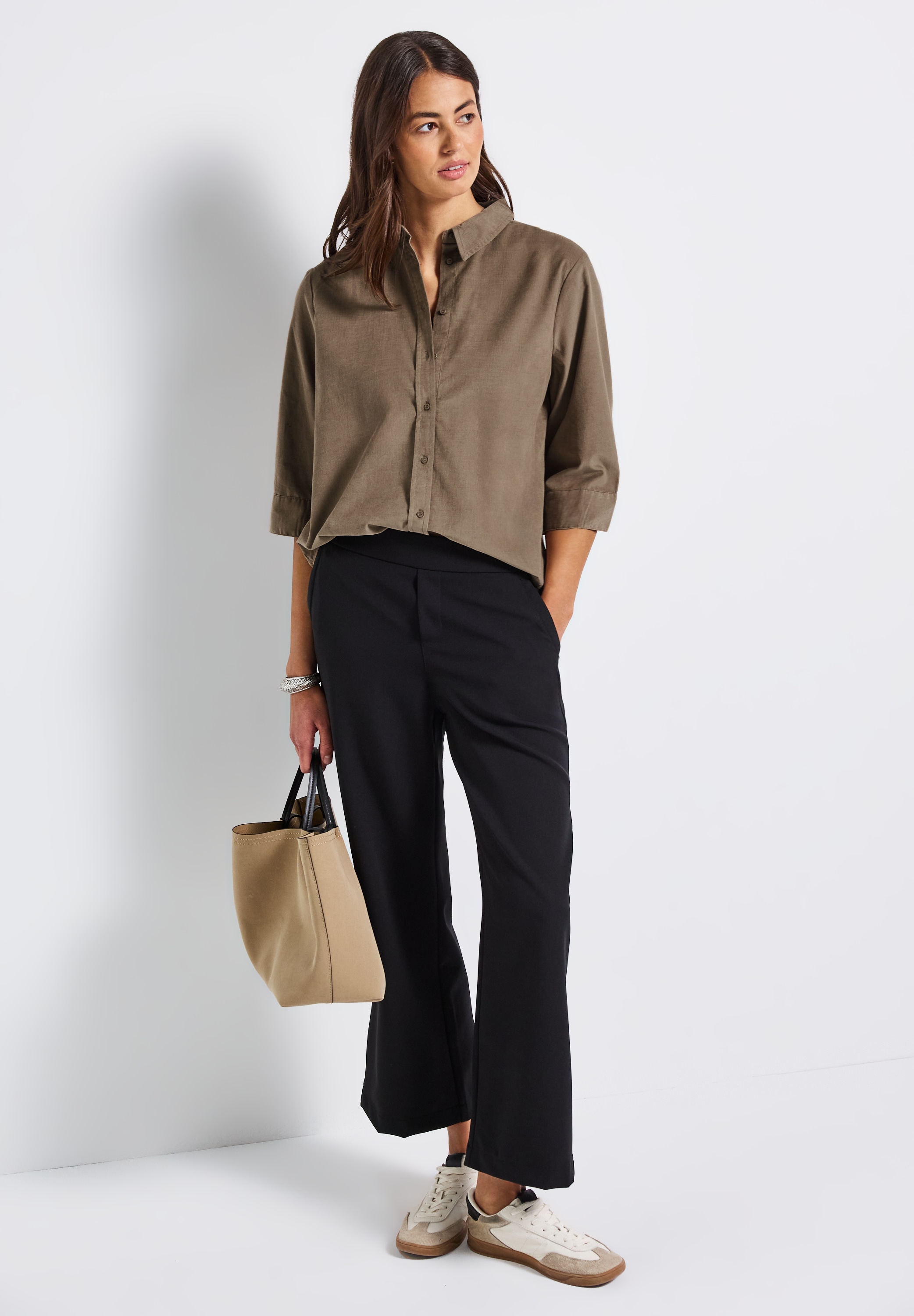 STREET ONE Blouse chemise , in Cord Qualität
