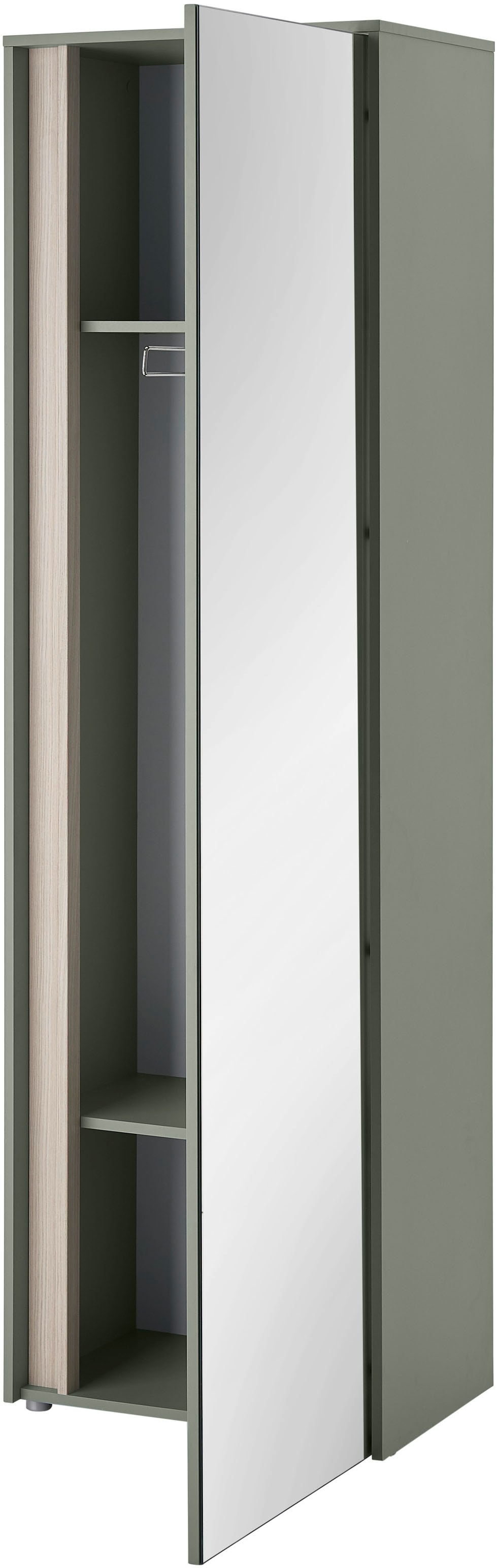 Home affaire Armoire vestiaire »GiRON/CiTY, moderner Garderobenschrank, Kleiderschrank mit Stauraum« Porte miroir, extension télescopique, porte montable des deux côtés, largeur 60 cm