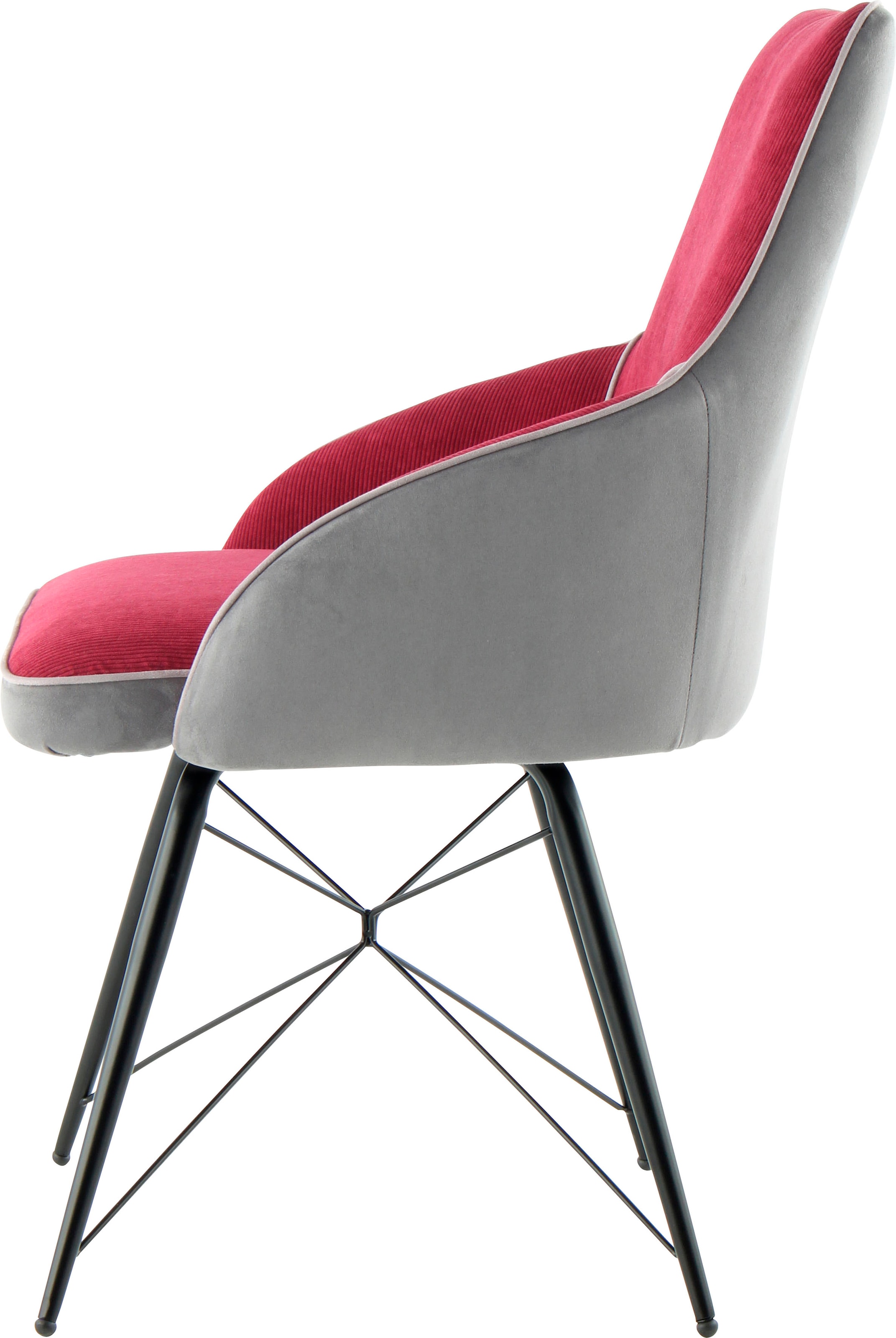 Kayoom Schalenstuhl »Stuhl Carol 125, Stuhl in attraktivem Retro-Look, zweifarbig gestaltet« (Set) 1 Stk.bequem, zweifarbig, angenehmes Sitzgefühl, zweifarbig gestaltet