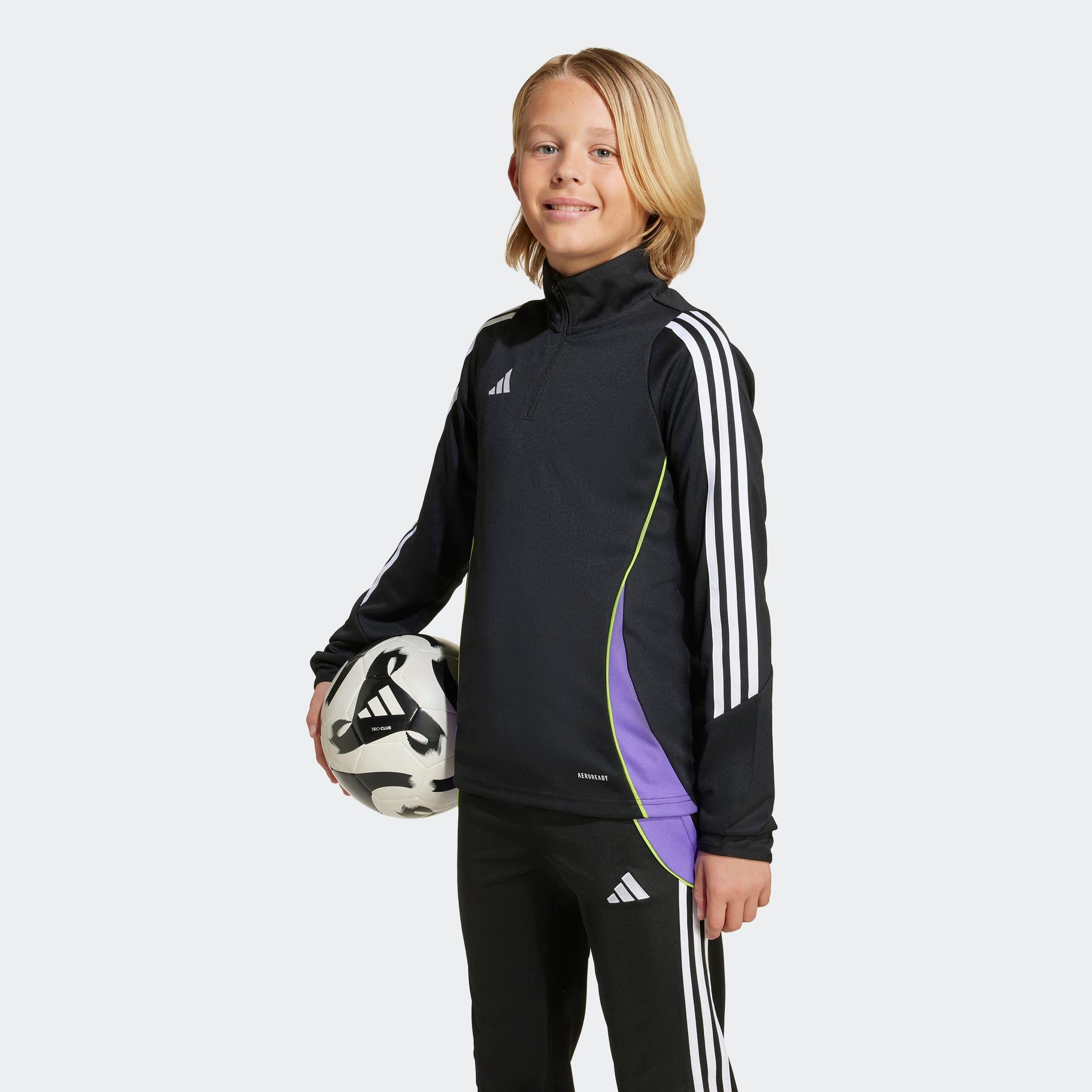 adidas Performance Trainingsshirt »TIRO 24 KIDS TRAININGSOBERTEIL« schmaler Schnitt, mit Reissverschluss, atmungsaktiv