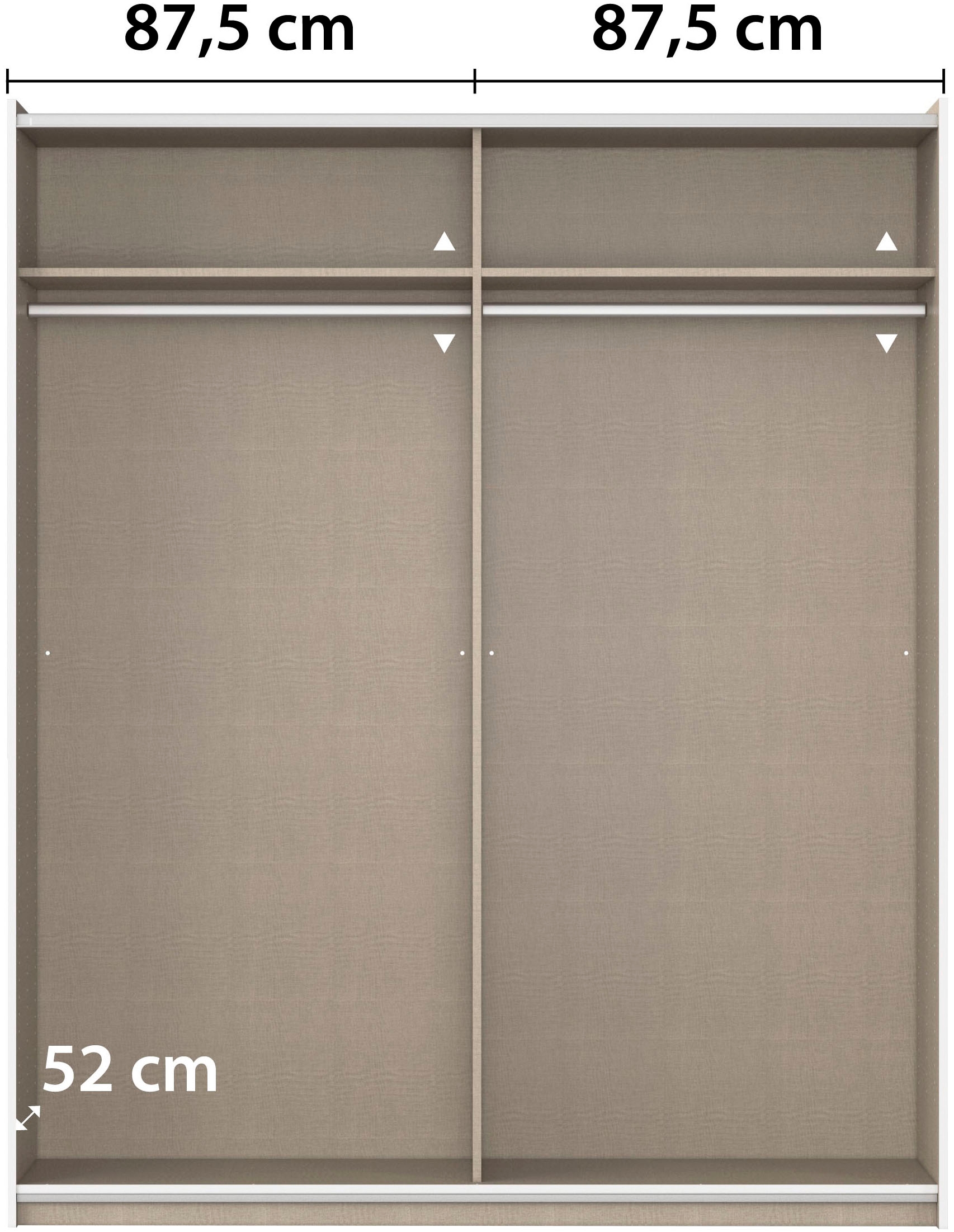 GOODproduct Kleiderschrank »Mehrzweckschrank Aktenschrank Möbel Mietswohnung TOPSELLER  ASTANA« 3 Ausstattungen BASIC/CLASSIC/PREMIUM (inkl. SOFT-CLOSE-FUNKTION),  mit 3 Spiegelelementen, Metallgriffleisten alufarbig MADE IN GERMANY