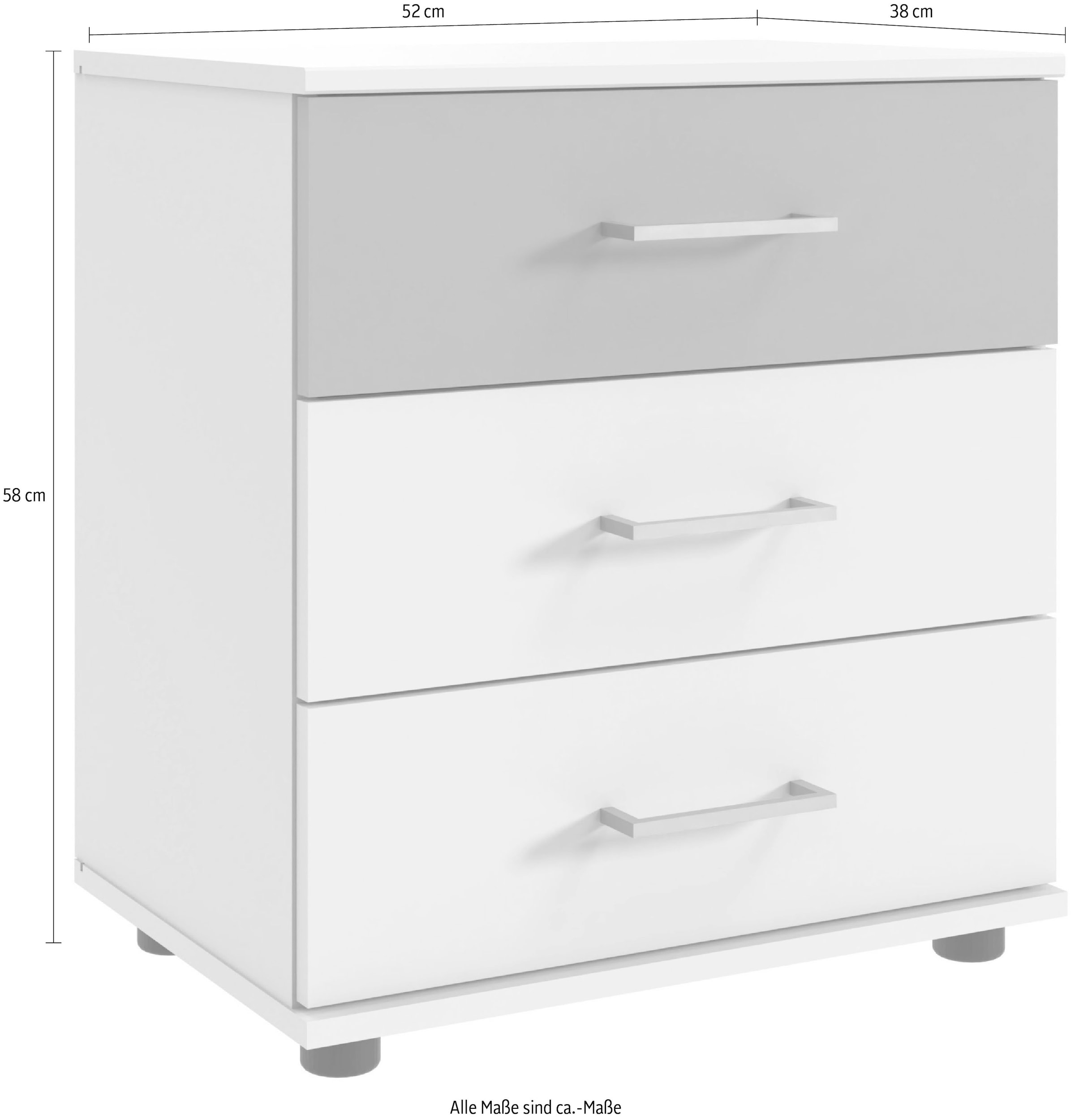 Wimex Table de nuit »Taiga« mit 3 Schubladen, 52cm breit