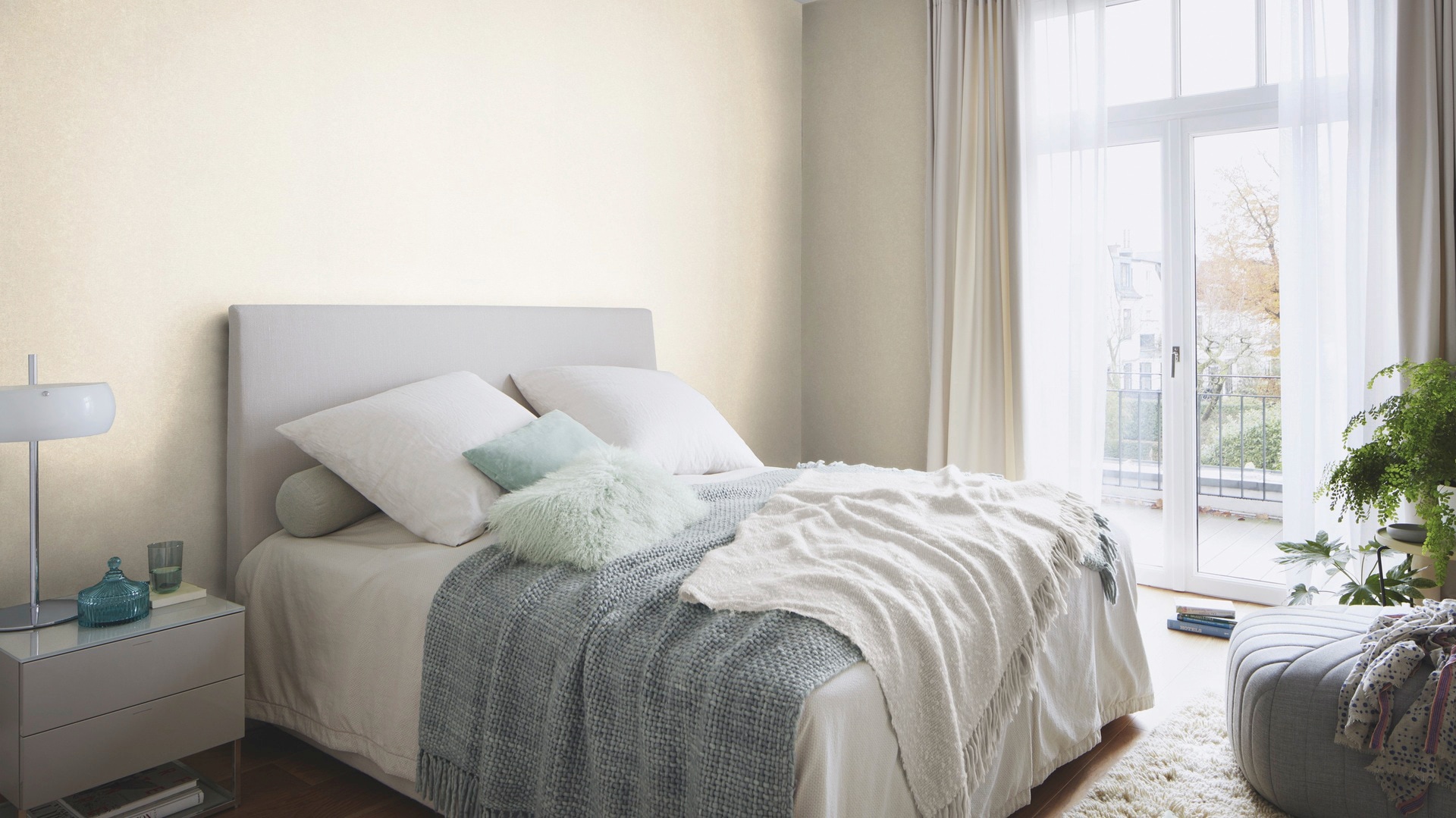 Rasch Vliestapete »Composition« einfarbig Unitapete mit Struktur und Schimmer