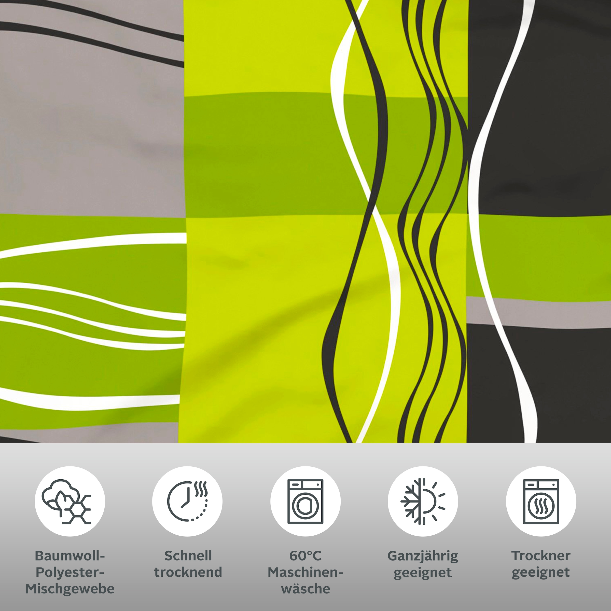 my home Bettwäsche »Kelian« 3 Stk. tlg. in verschiedenen Qualitäten, gemusterte Bettwäsche