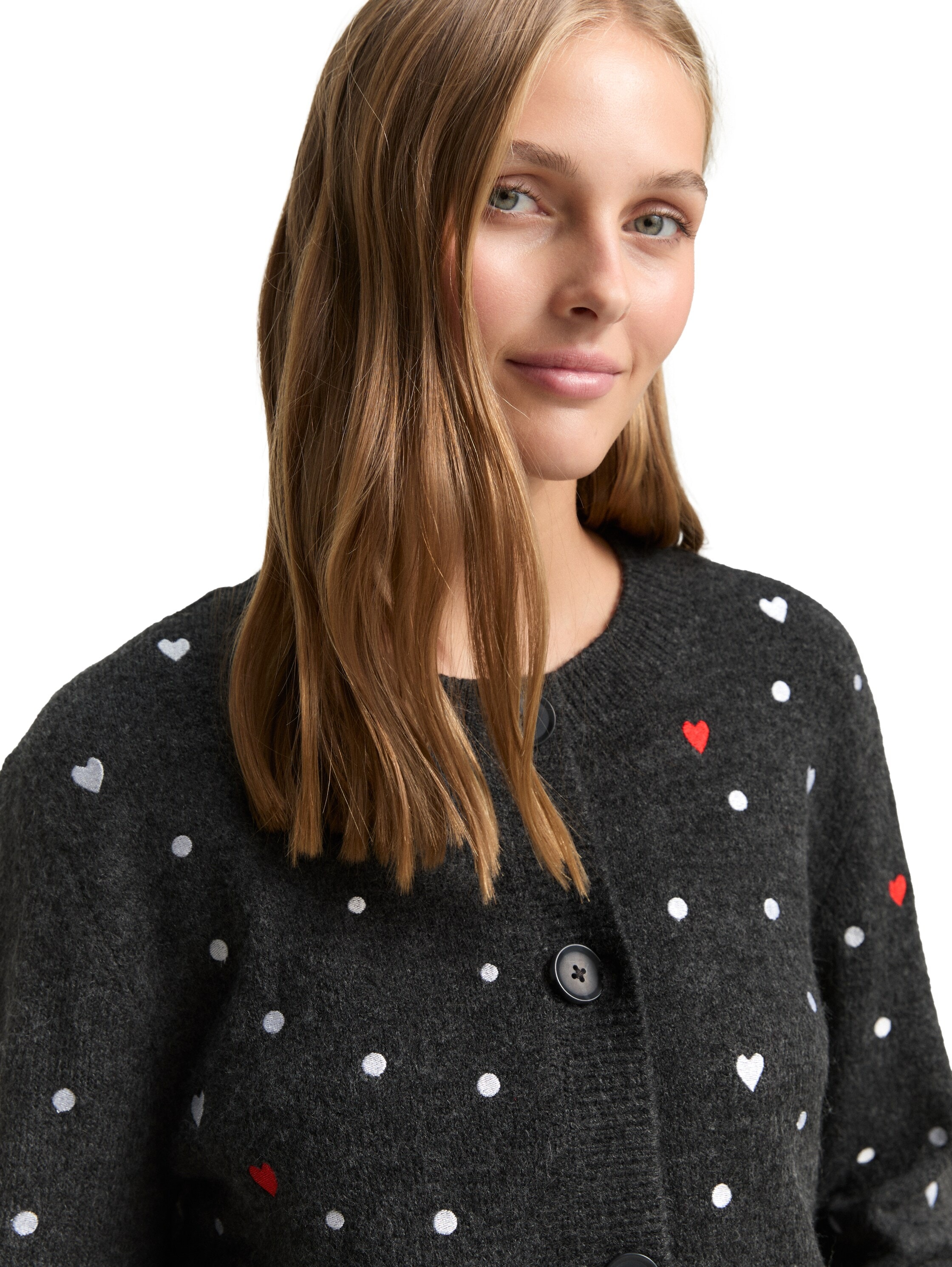 TOM TAILOR Denim Cardigan mit Stickereien