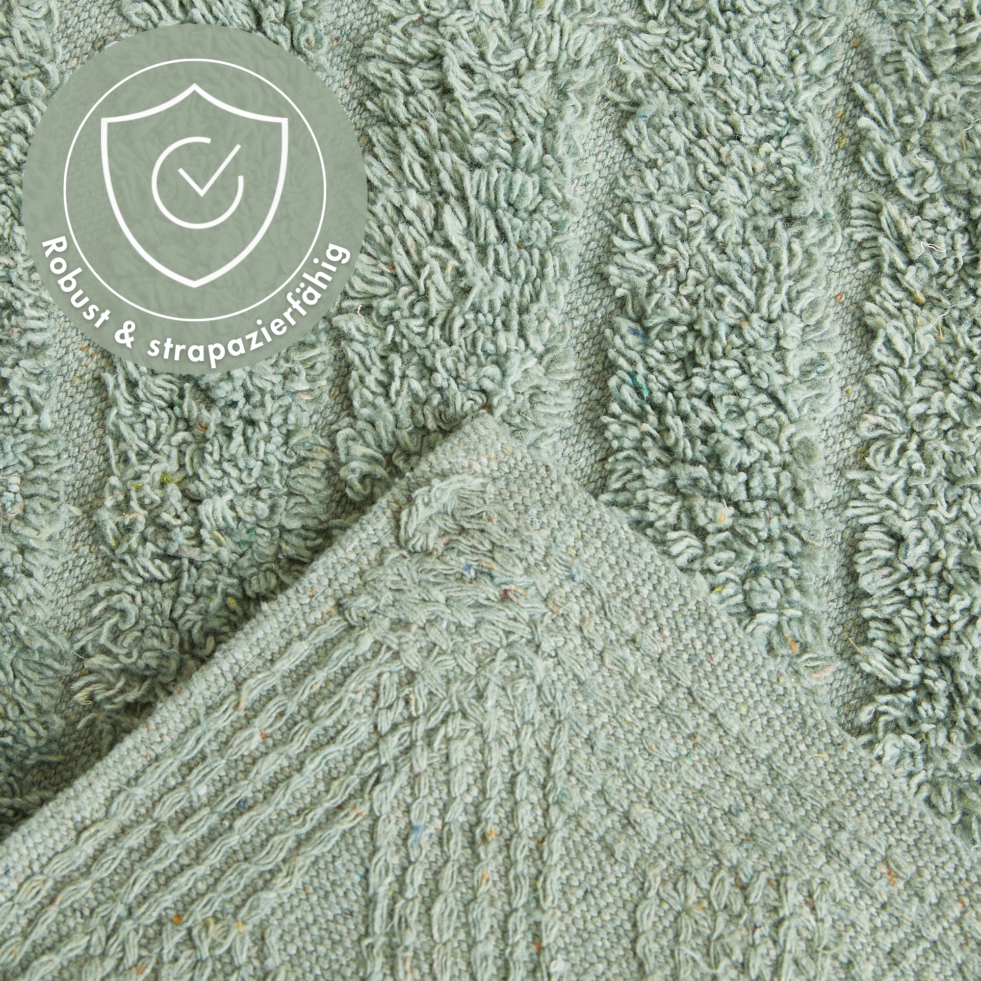 Andiamo Tapis de bain »Havanna, 50x80 cm« Höhe 7,5 mm Badteppich, Uni Farben, Hoch-Tief Effekt, verschiedene Designs