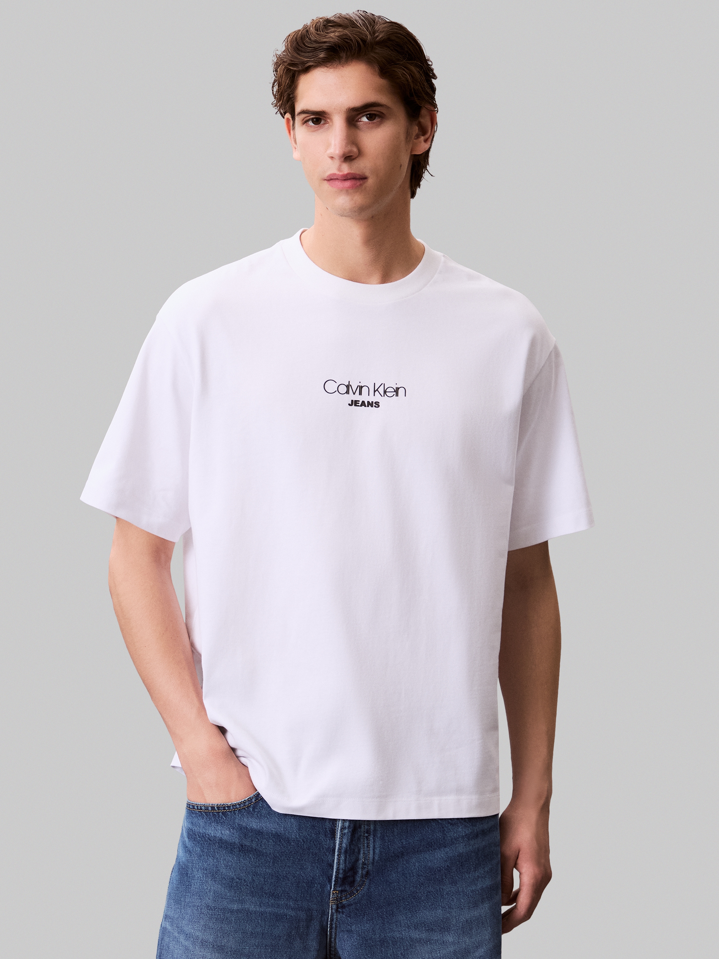 Calvin Klein Jeans T-shirt Relaxed Fit, Rundhalsausschnitt, Logoprint