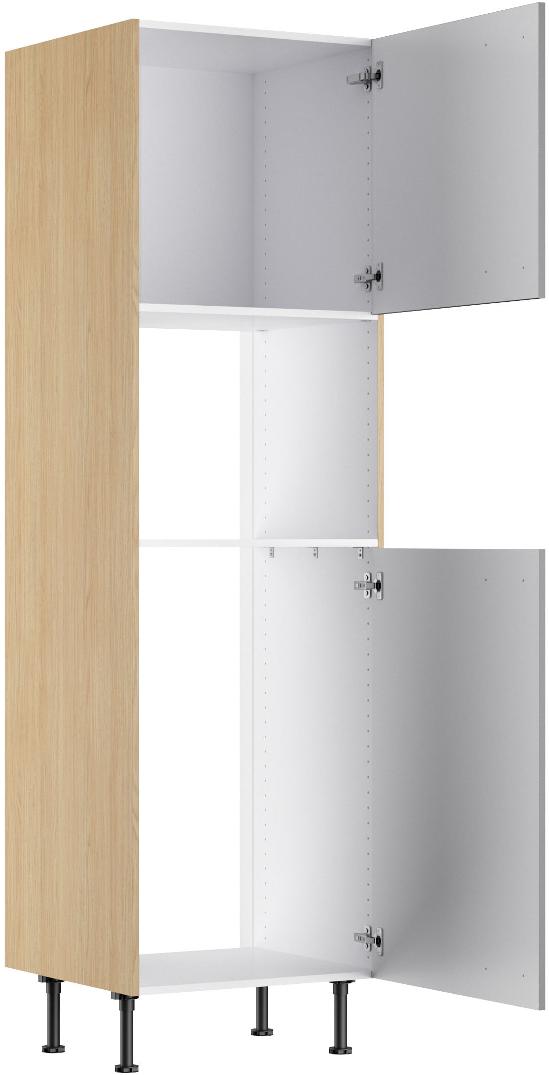 KOCHSTATION Armoire pour micro-ondes »KS-Lucy« Breite 60 cm, mit 2 Türen, Soft-Close, höhenverstellbare Füsse