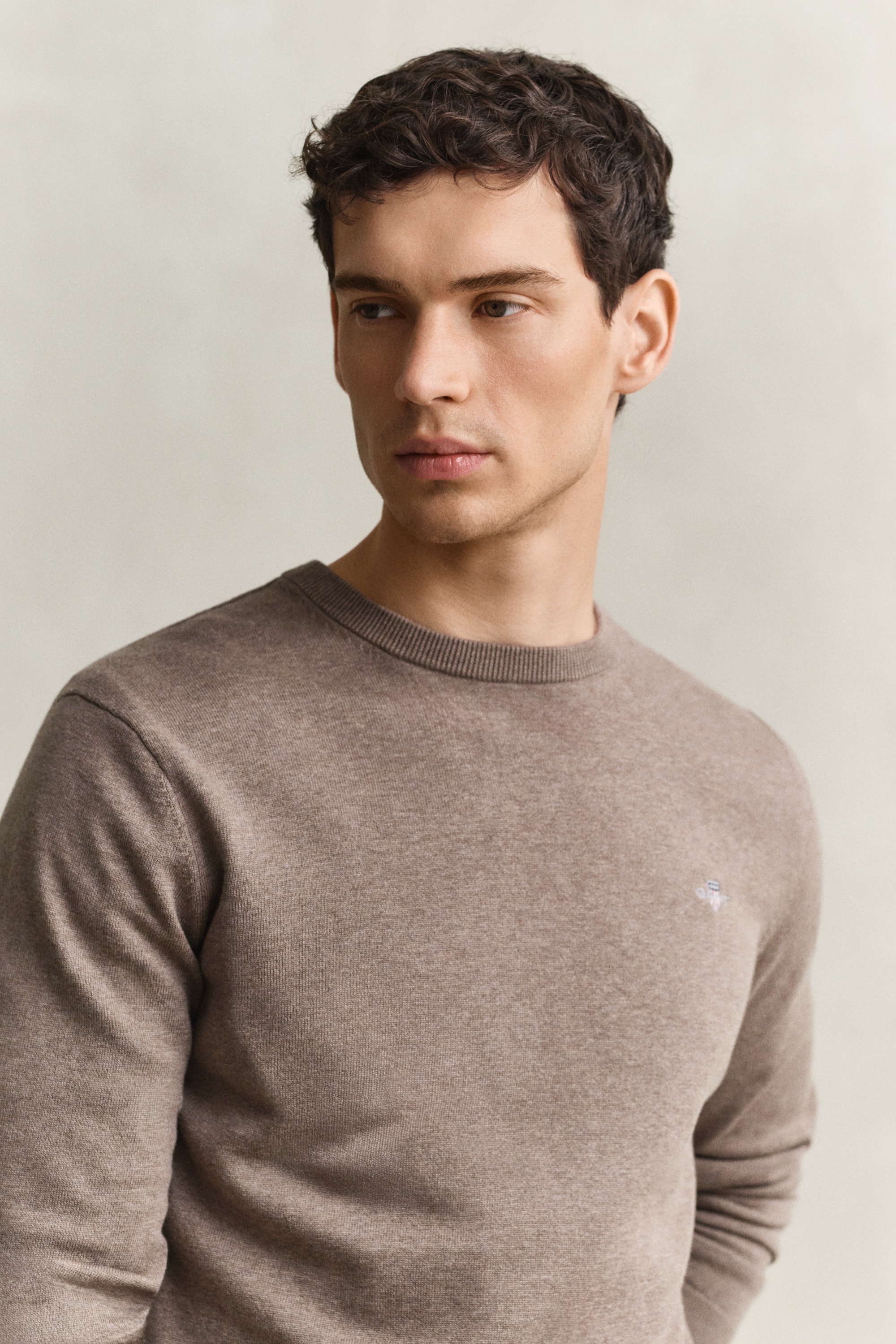 Gant Pull à col rond »CLASSIC COTTON« Coupe régulière avec col rond