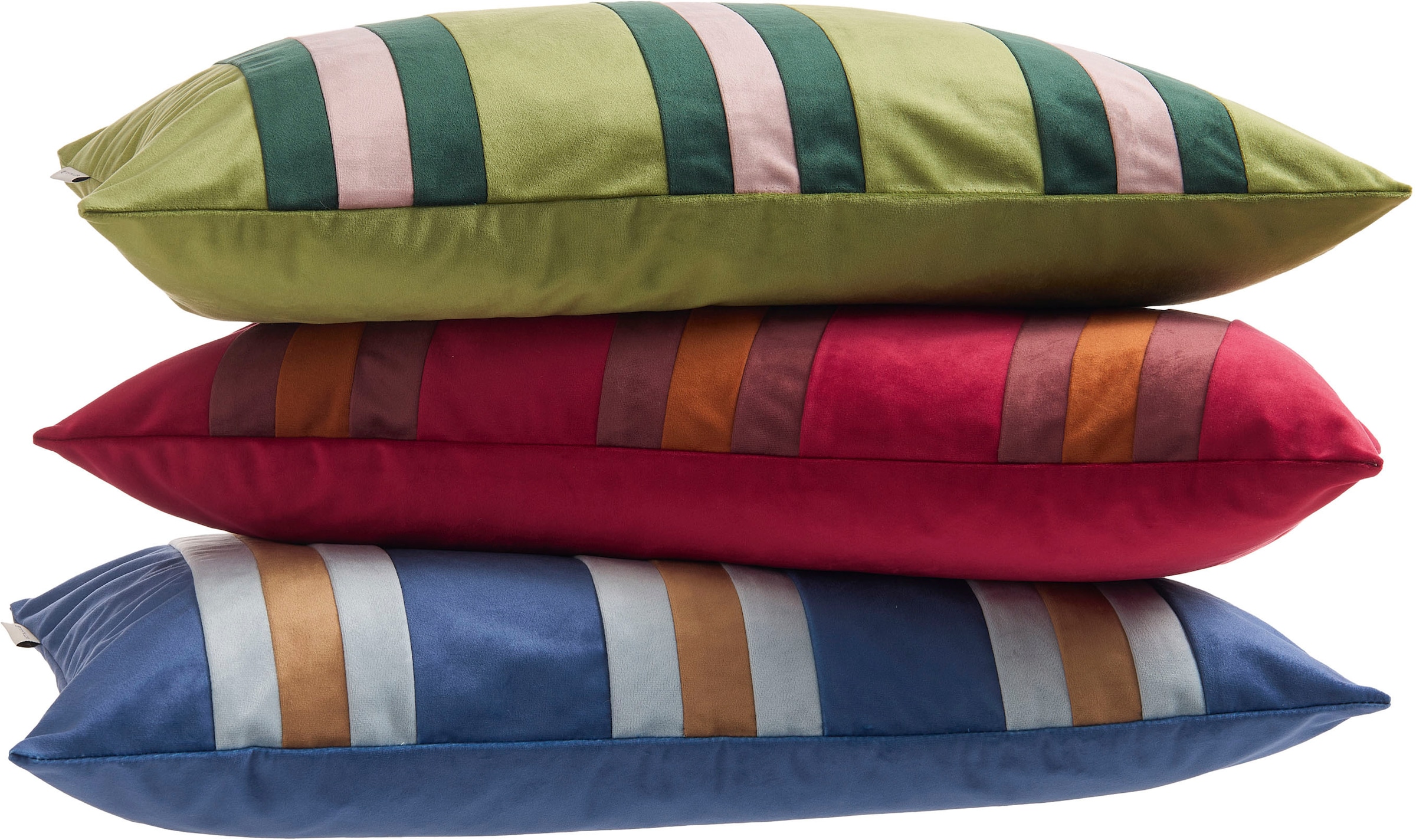 TOM TAILOR HOME Dekokissen »Velvet Stripe« aus weichem Velvet