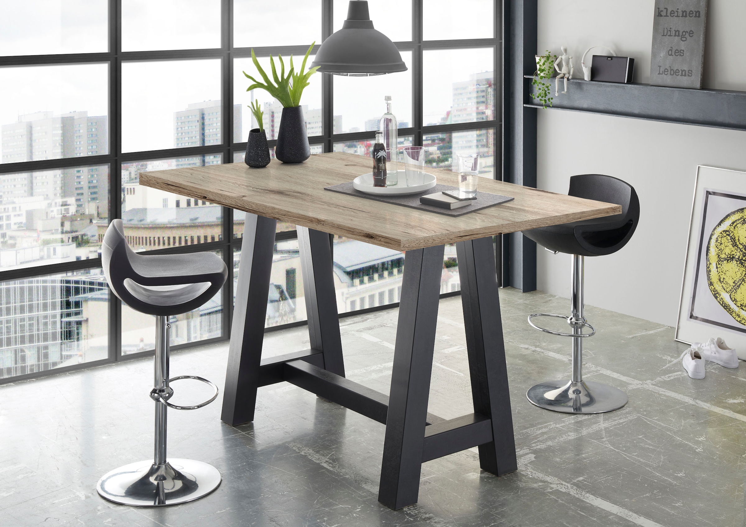 Mäusbacher Table de bar Gestell in A-Form (Breite 120, 140  oder 160 cm)