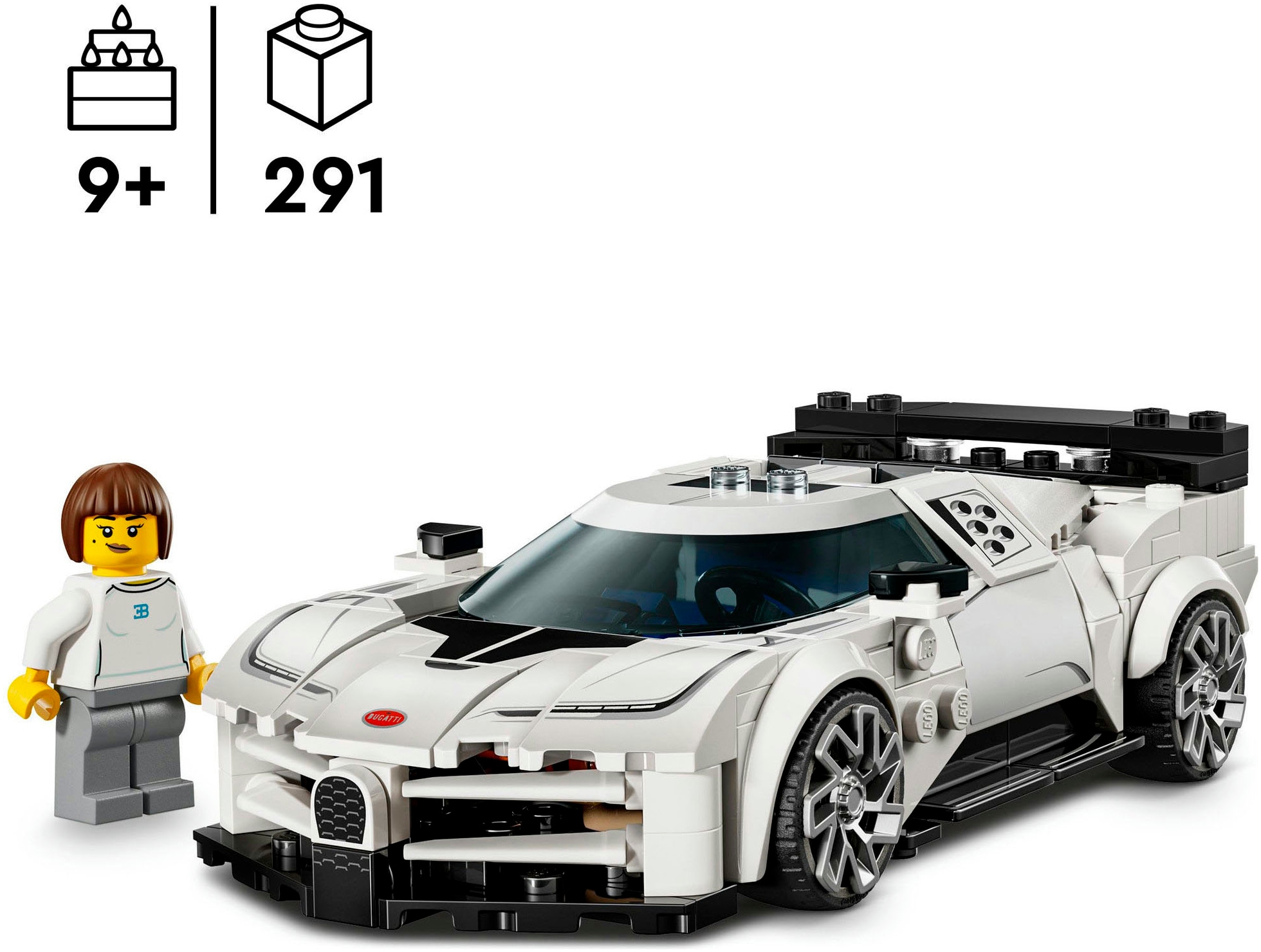 LEGO® Konstruktionsspielsteine »Bugatti Centodieci Hypersportwagen (77240), LEGO Speed Champions« Made in Europe