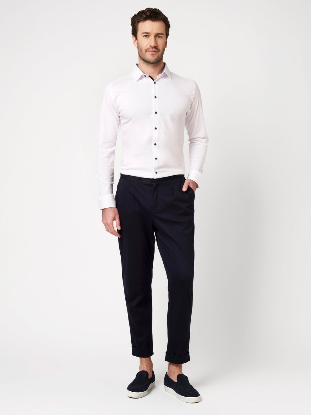 DESOTO Chemise à manches longues »Jerseyhemd Casual Kent«