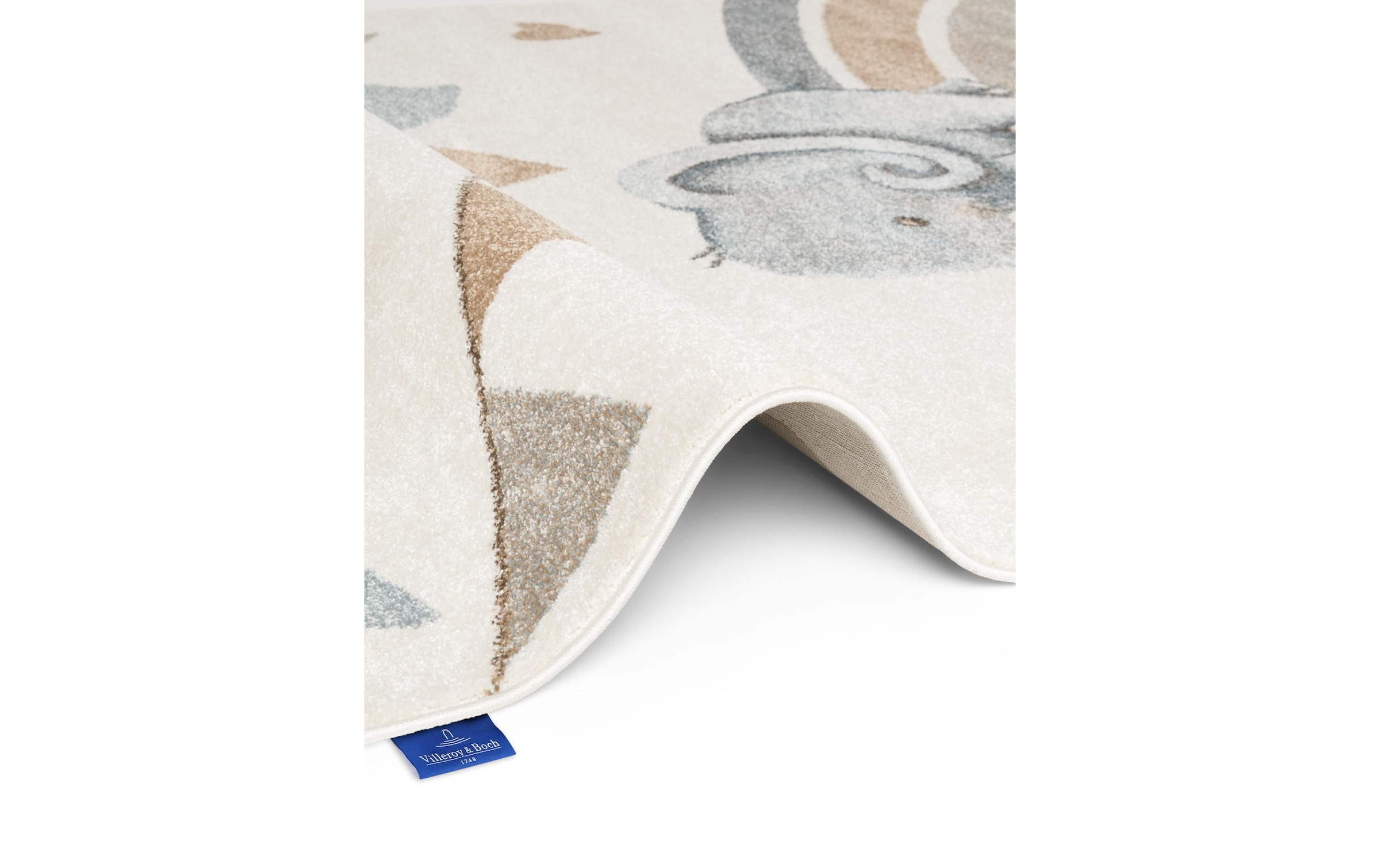 Villeroy & Boch Kinderteppich »Walk like an Elephant Rainbow Party Teppich« rechteckig 9 mm Höhe Spielteppich weich, Kinderzimmer, Boho Kids Spielunterlage, Tieremotiv