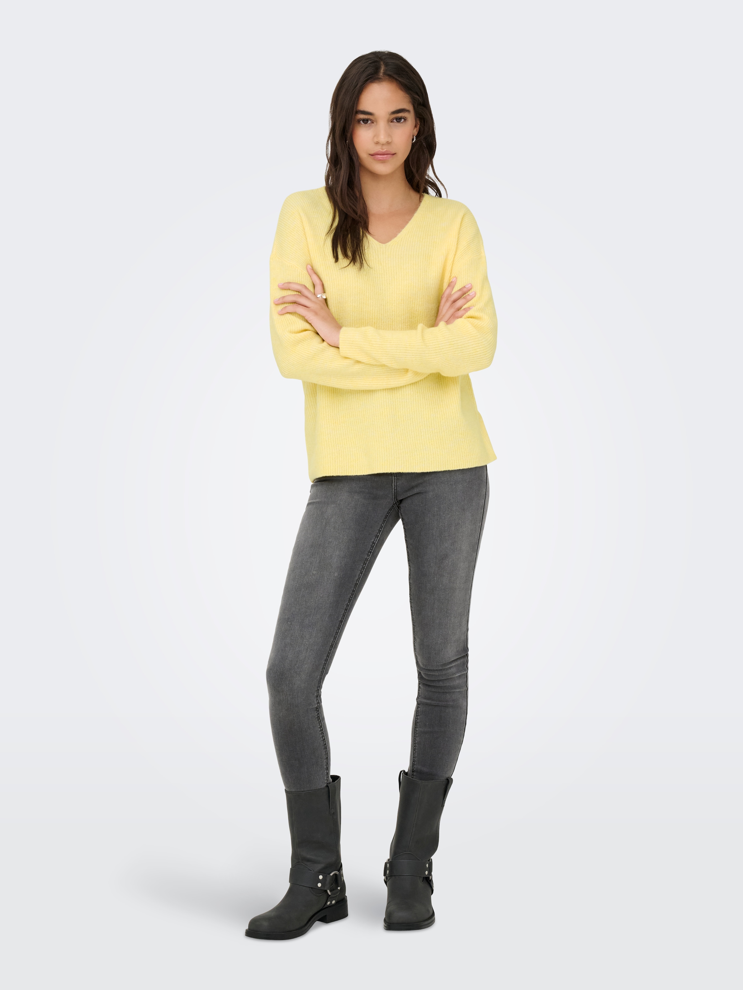 ONLY Pull col V »ONLCAMILLA V-NECK L/S PULLOVER KNT NOOS«