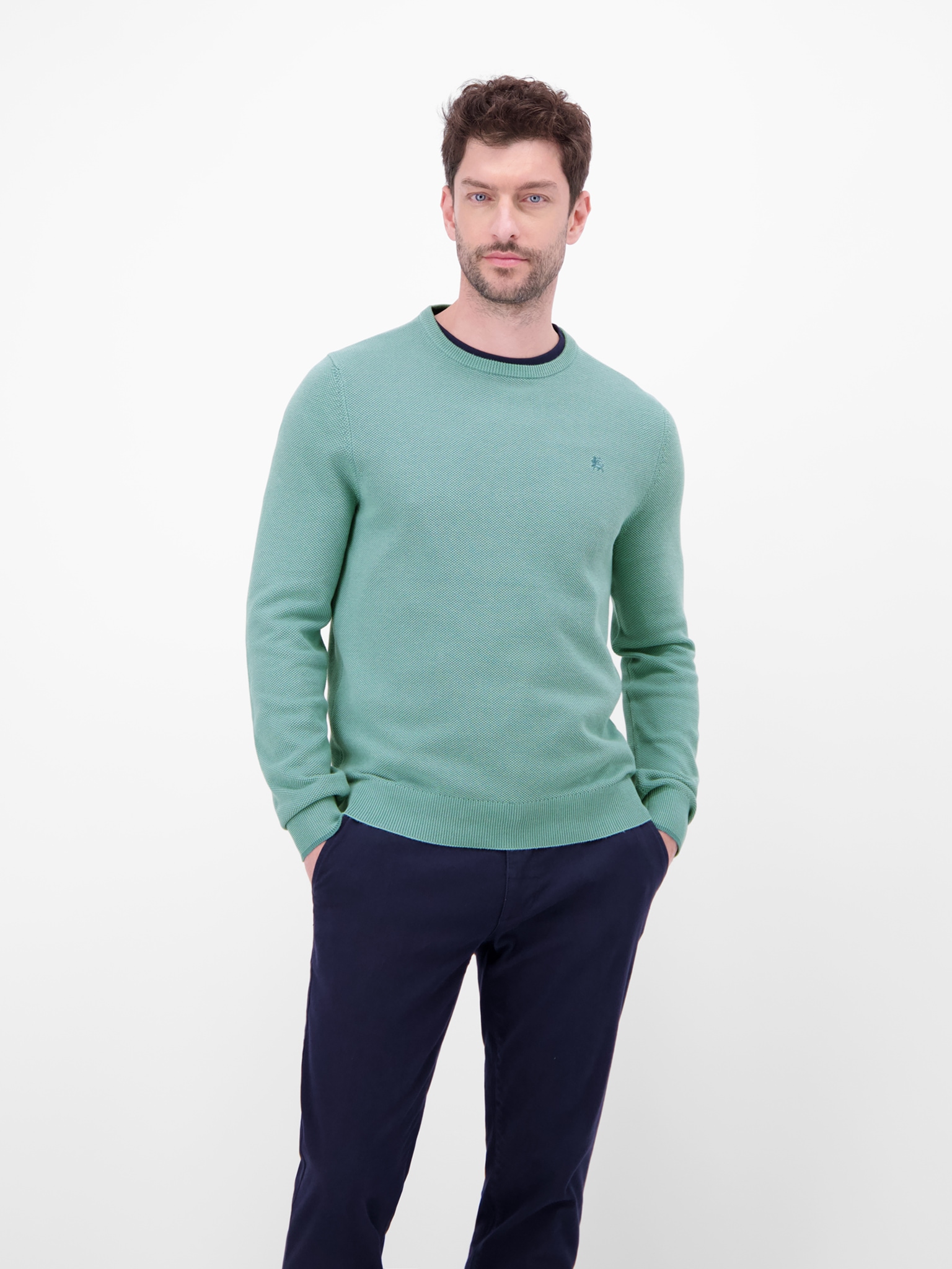 LERROS Pull en tricot mit Rippbündchen