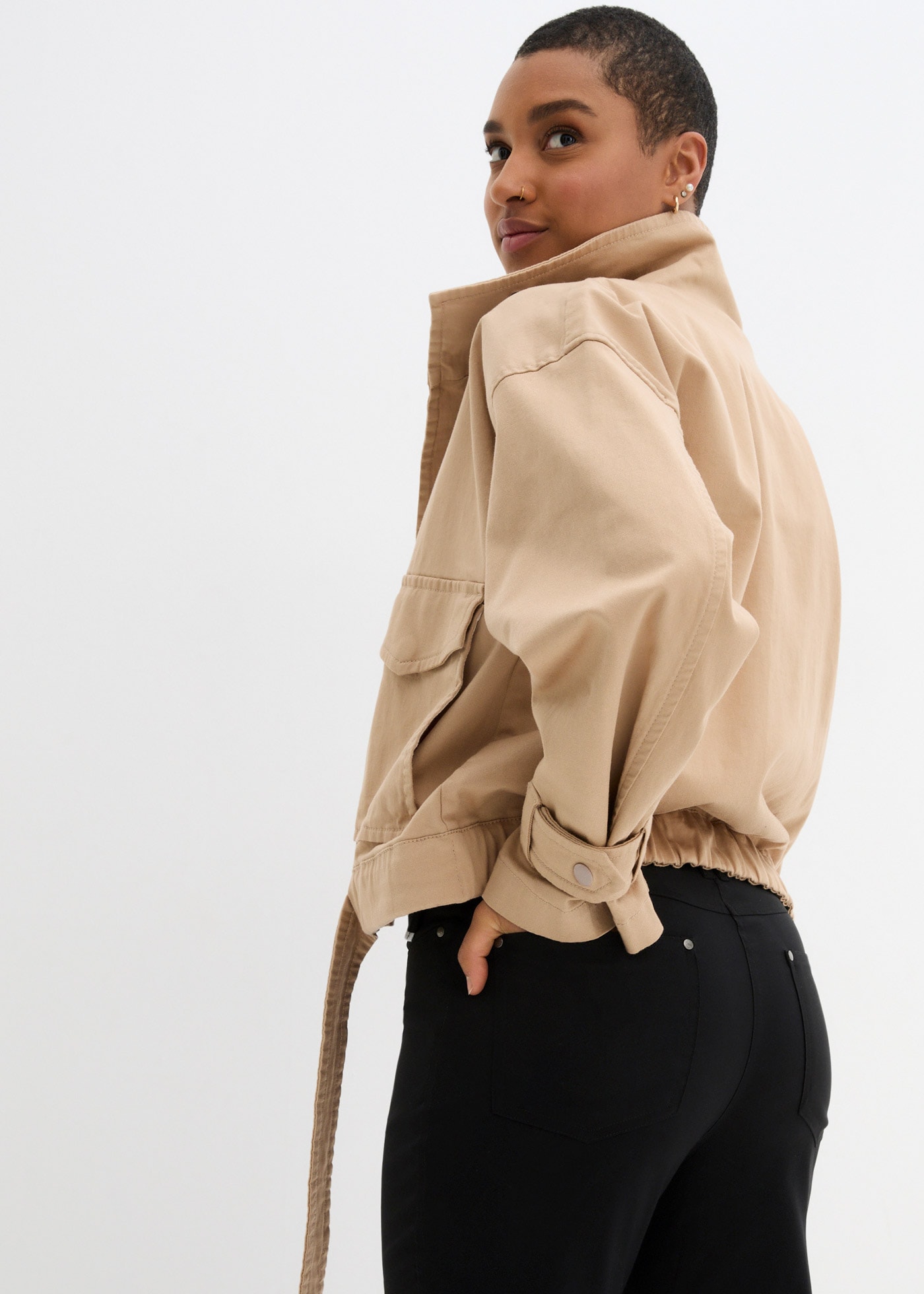 bonprix Pantalon stretch »Bengalin-Stretch-Hose mit Bequembund, Straight«  aus Polyester, Viskose und Elasthan, mit Bequembund, Regular Fit